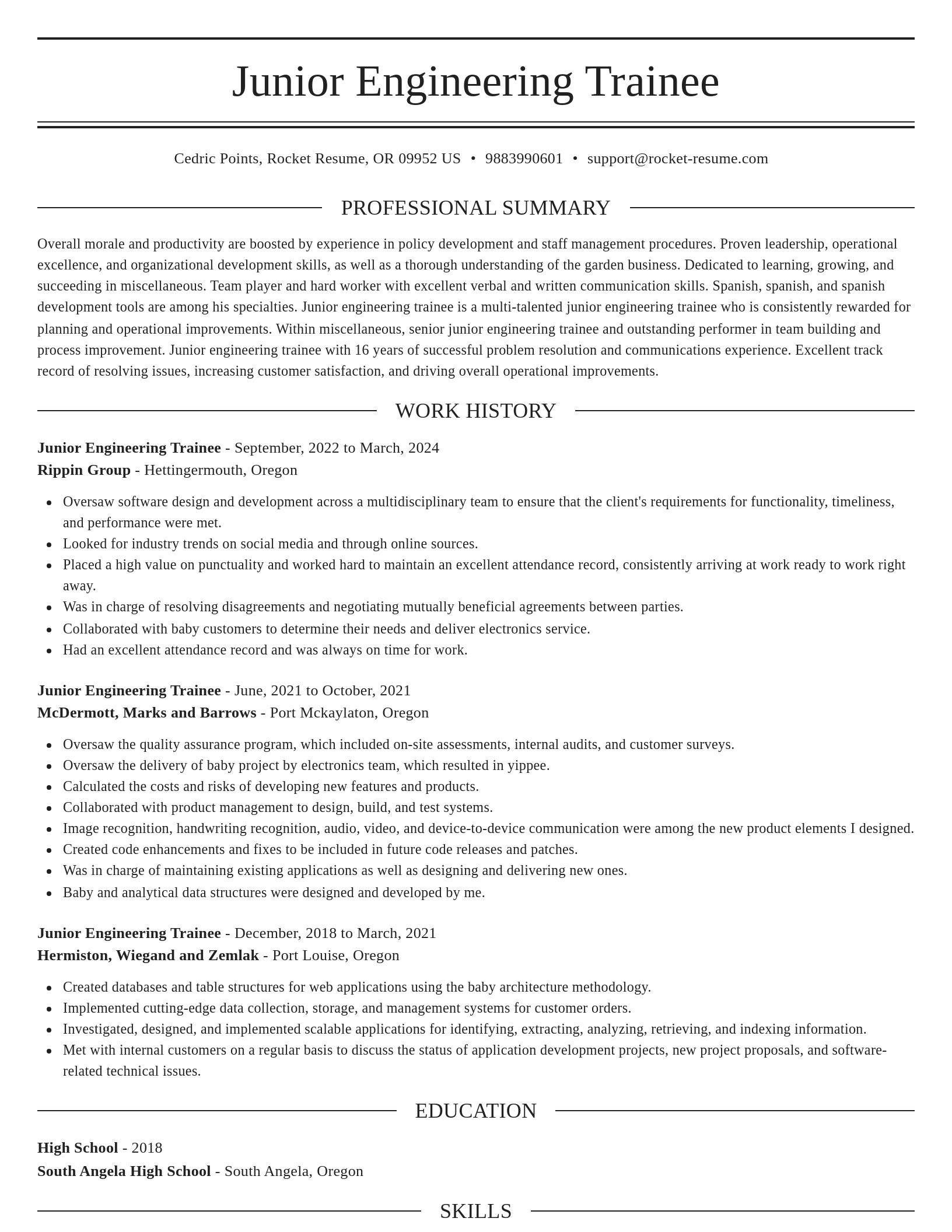 Elegant resume template