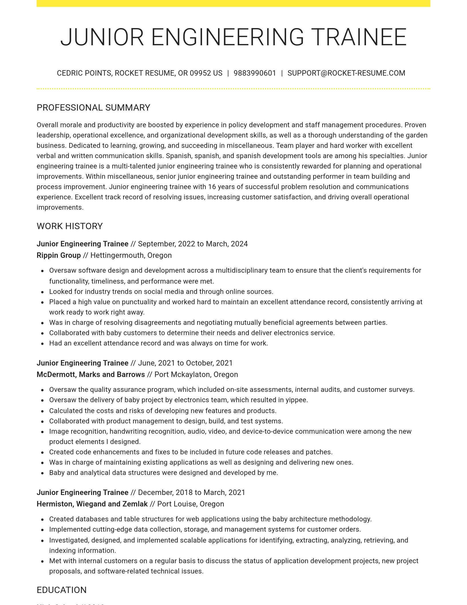 Grand resume template