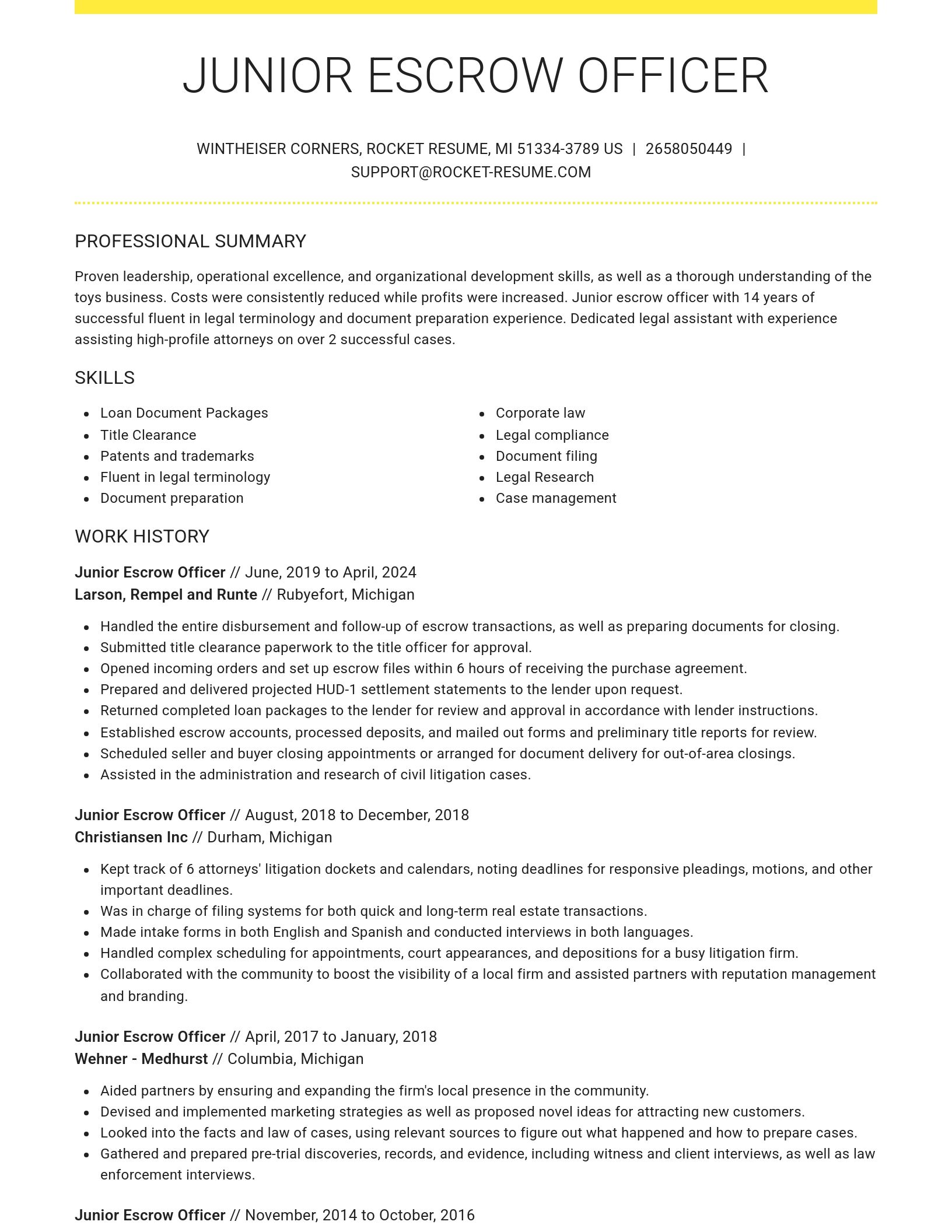Grand resume template