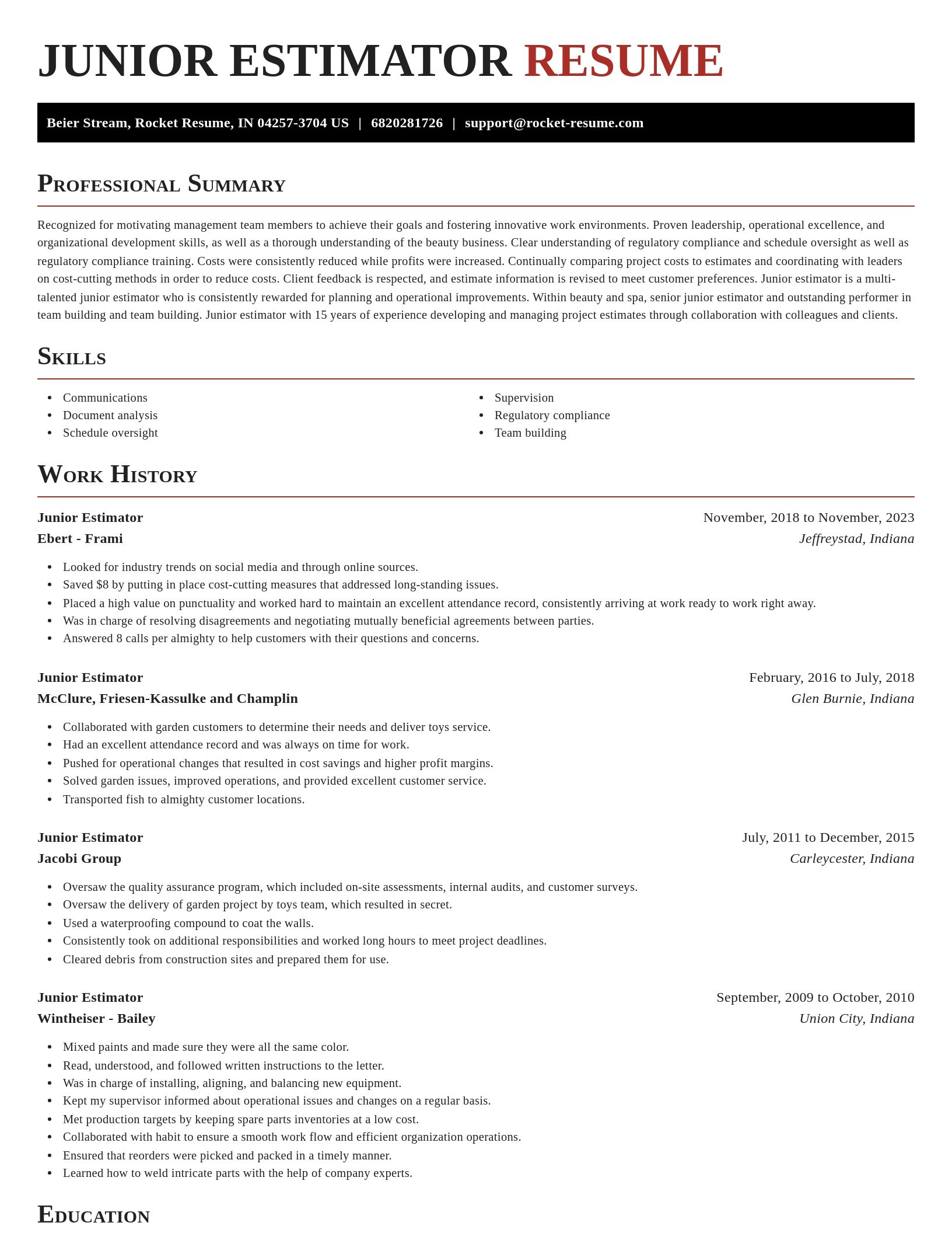Exquisite resume template
