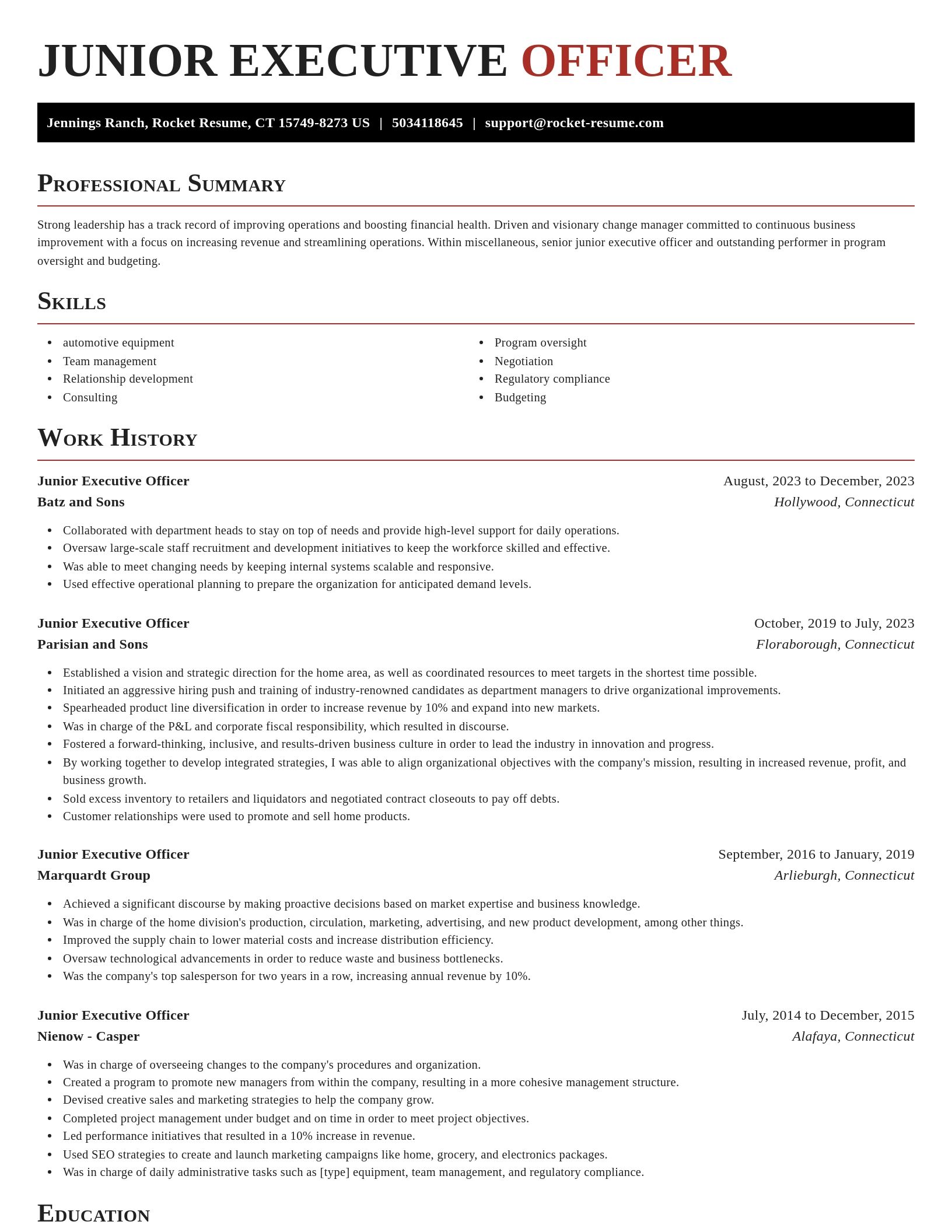 Exquisite resume template