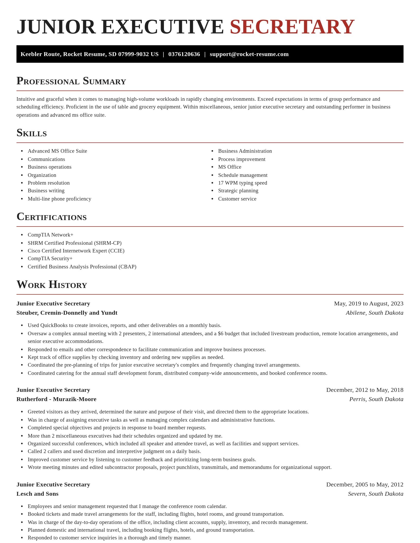 Exquisite resume template