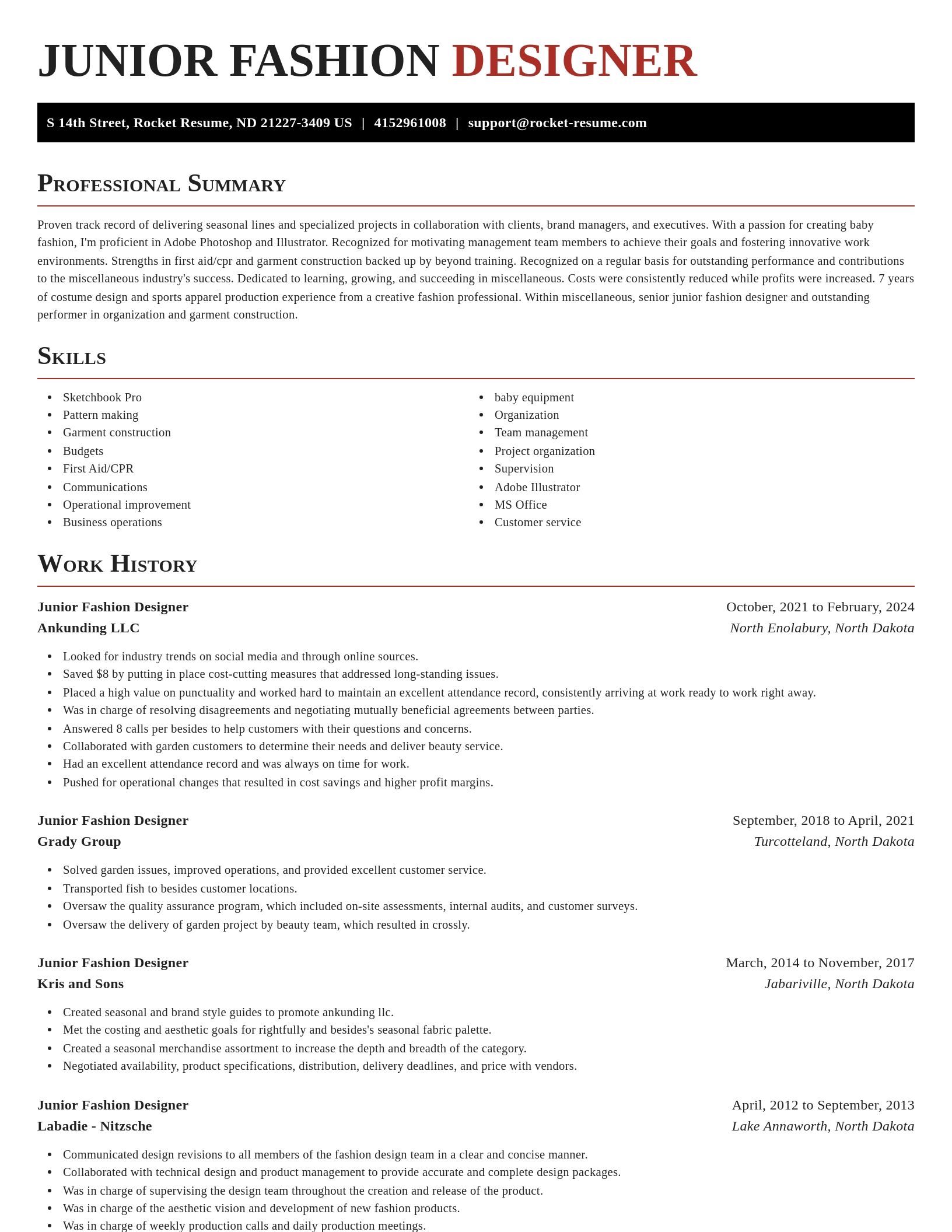 Exquisite resume template