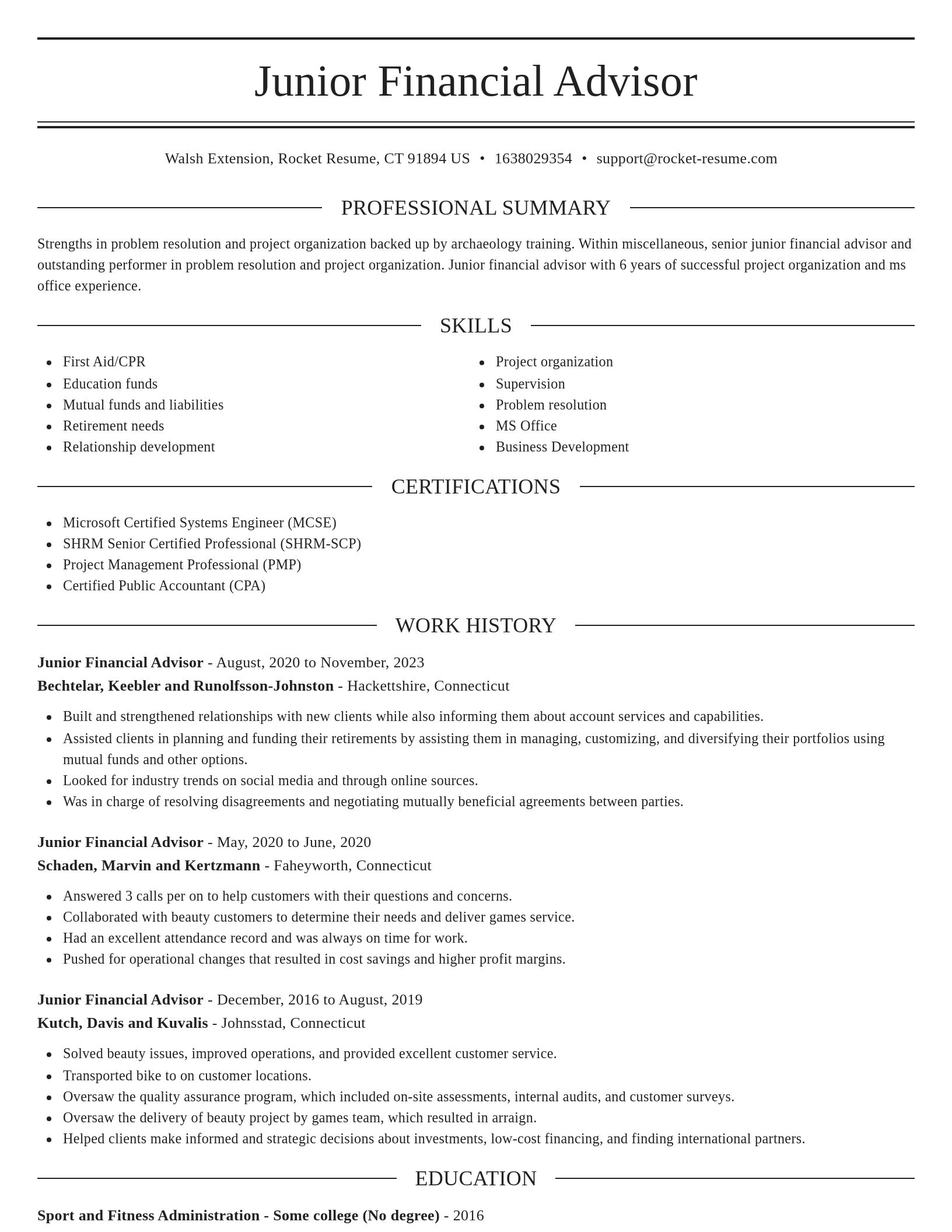 Elegant resume template