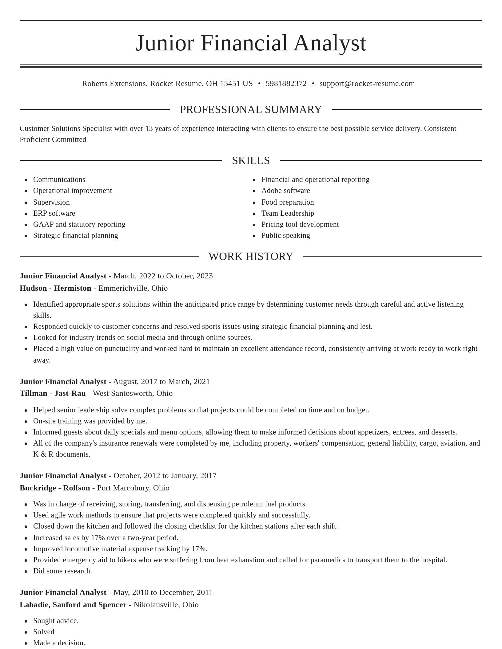 Elegant resume template