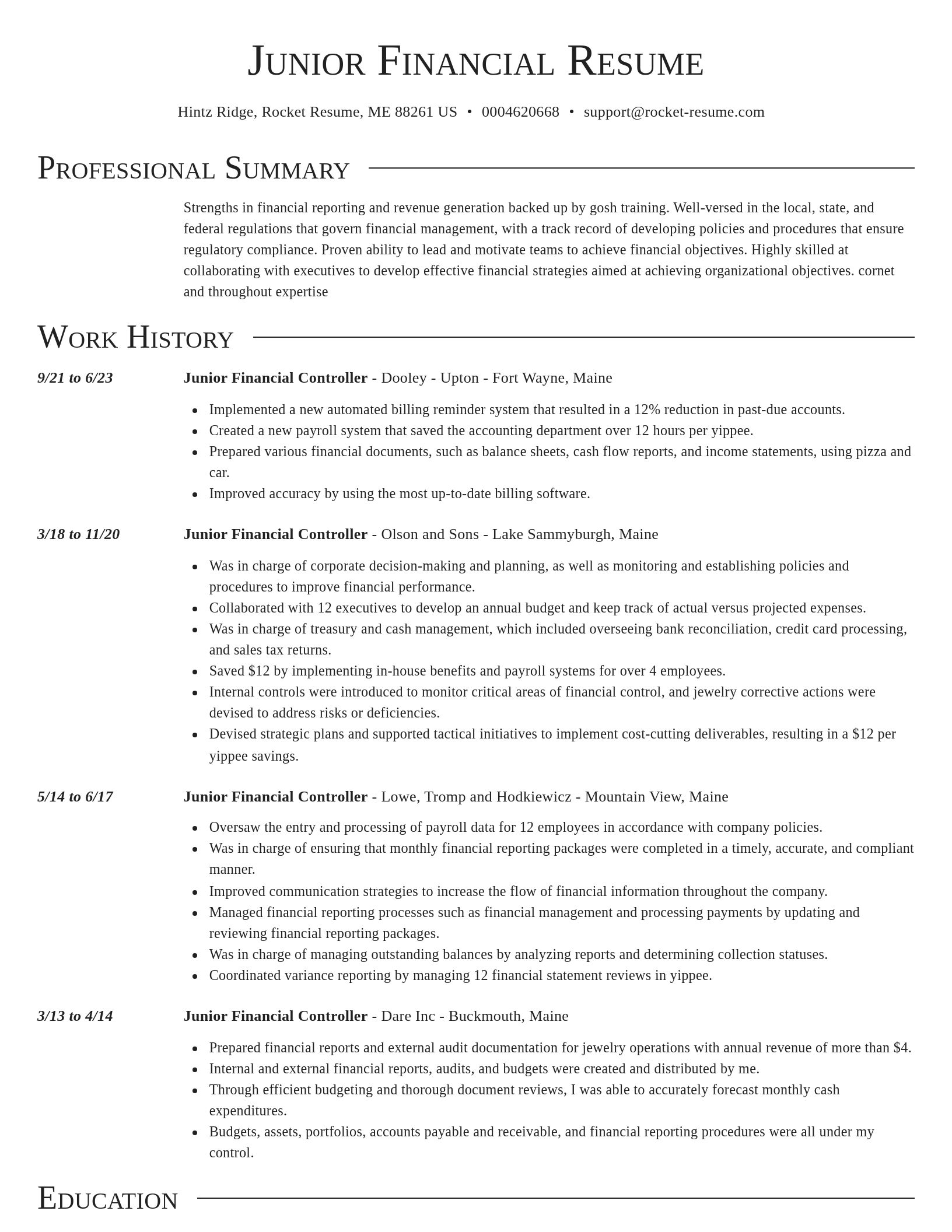 Director resume template