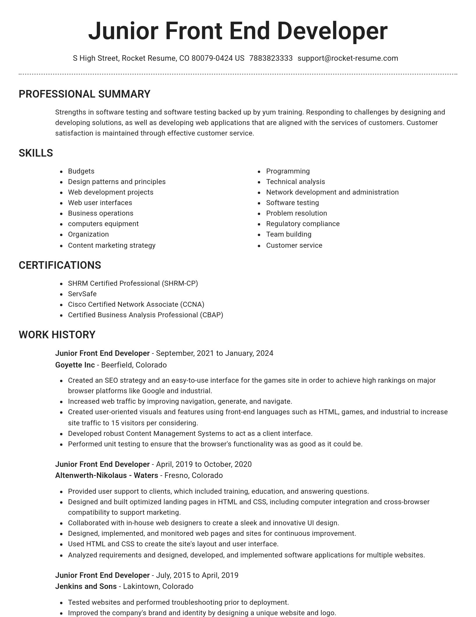 Brilliant resume template