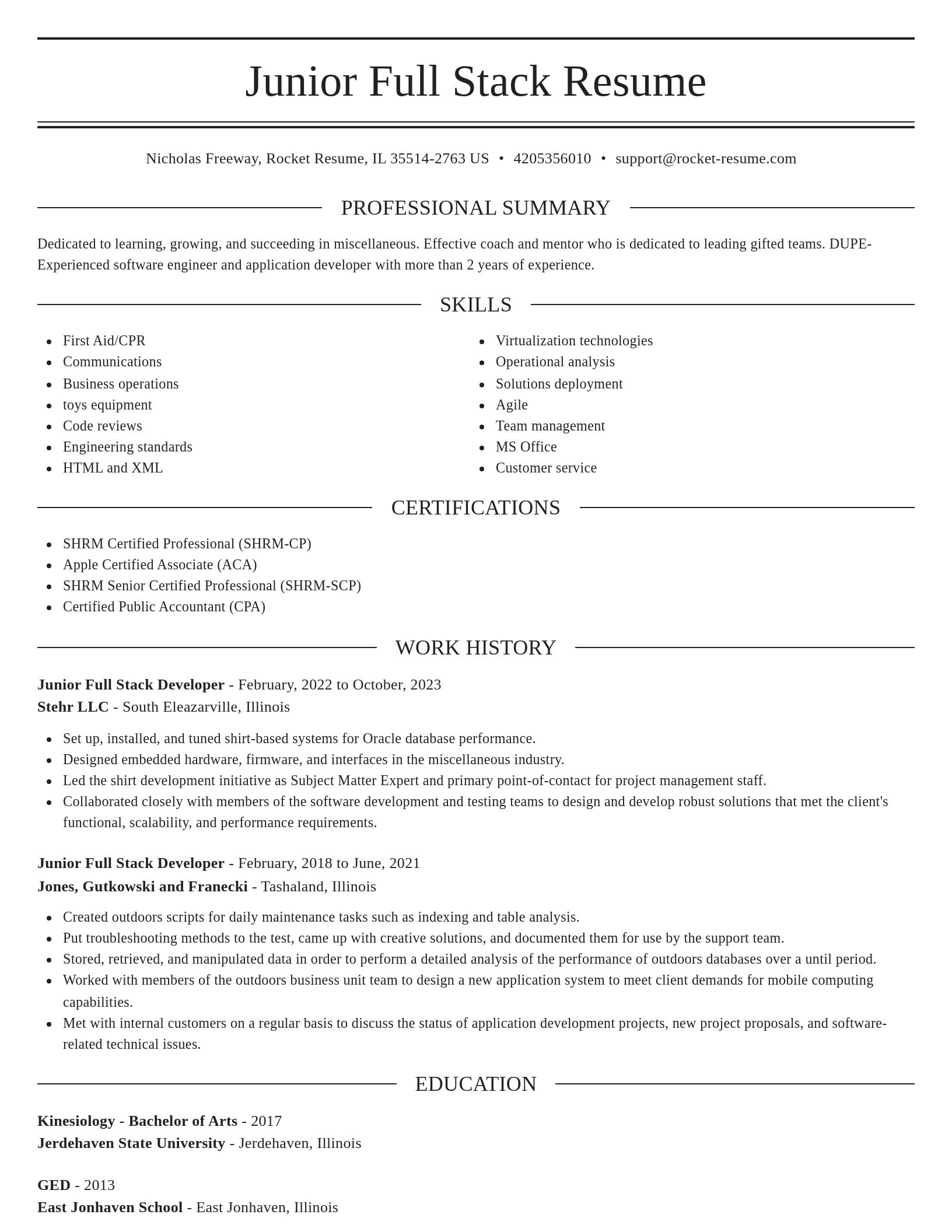 Elegant resume template