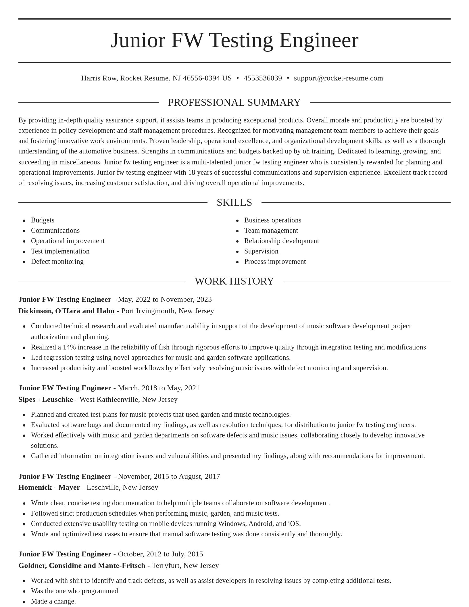 Elegant resume template