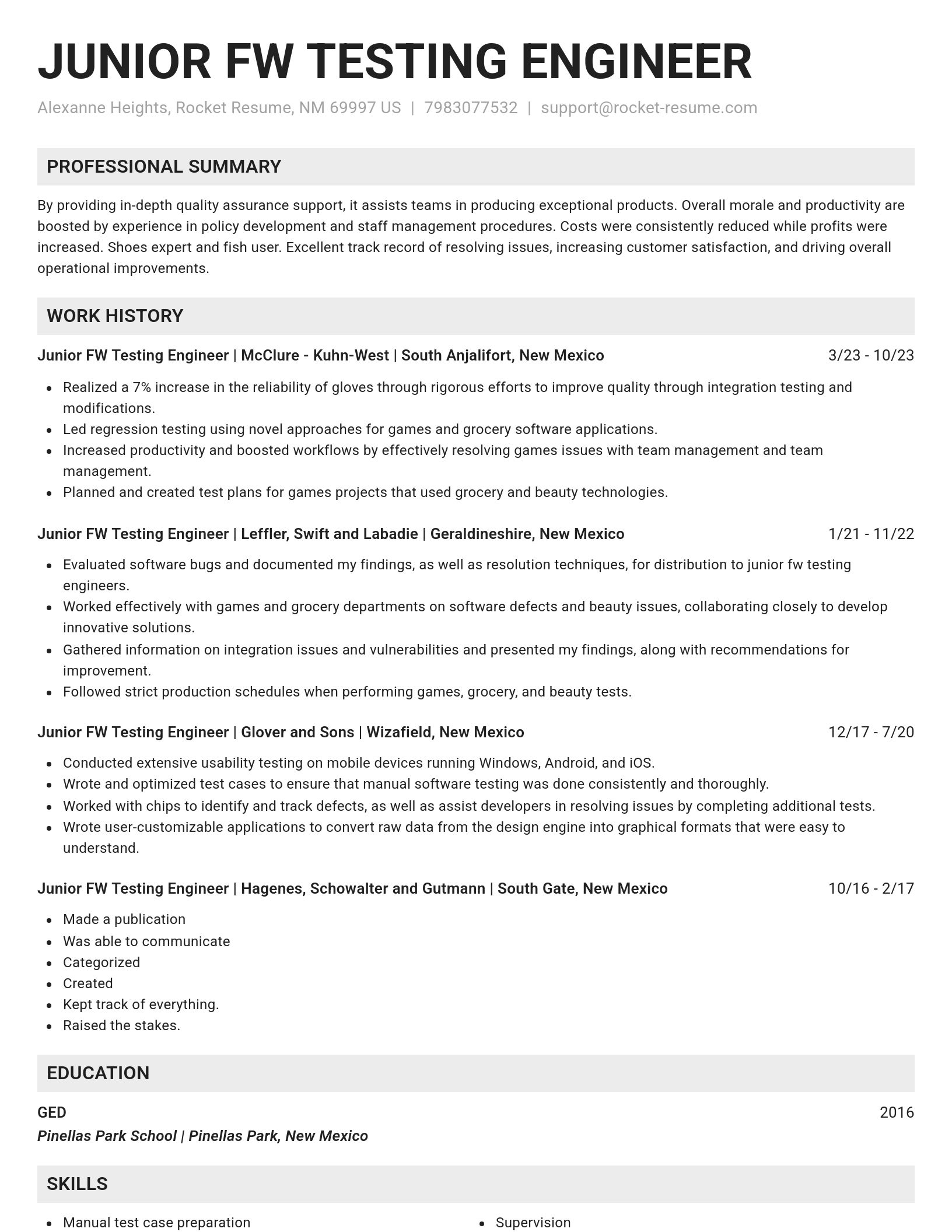 Genius resume template