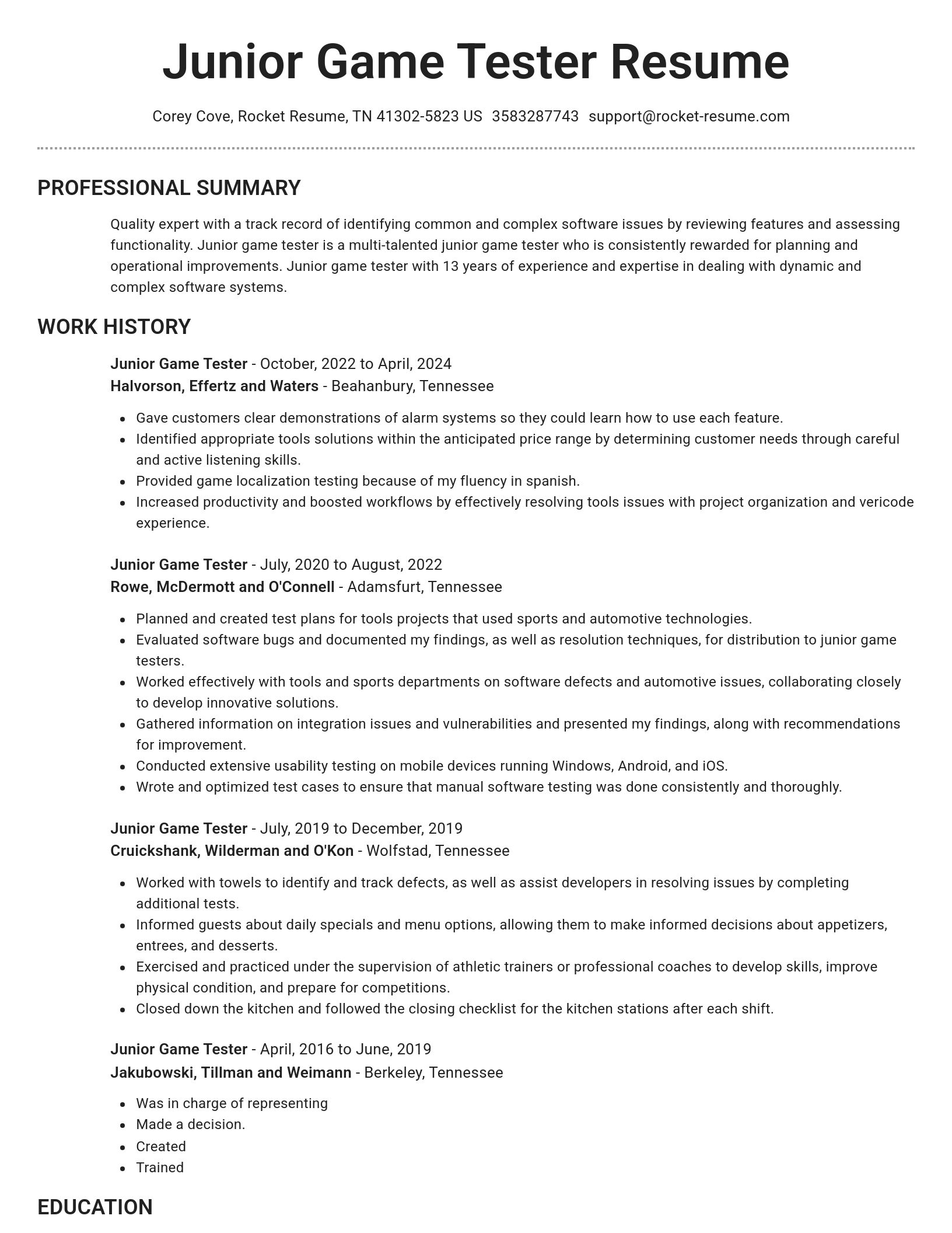 Brilliant resume template