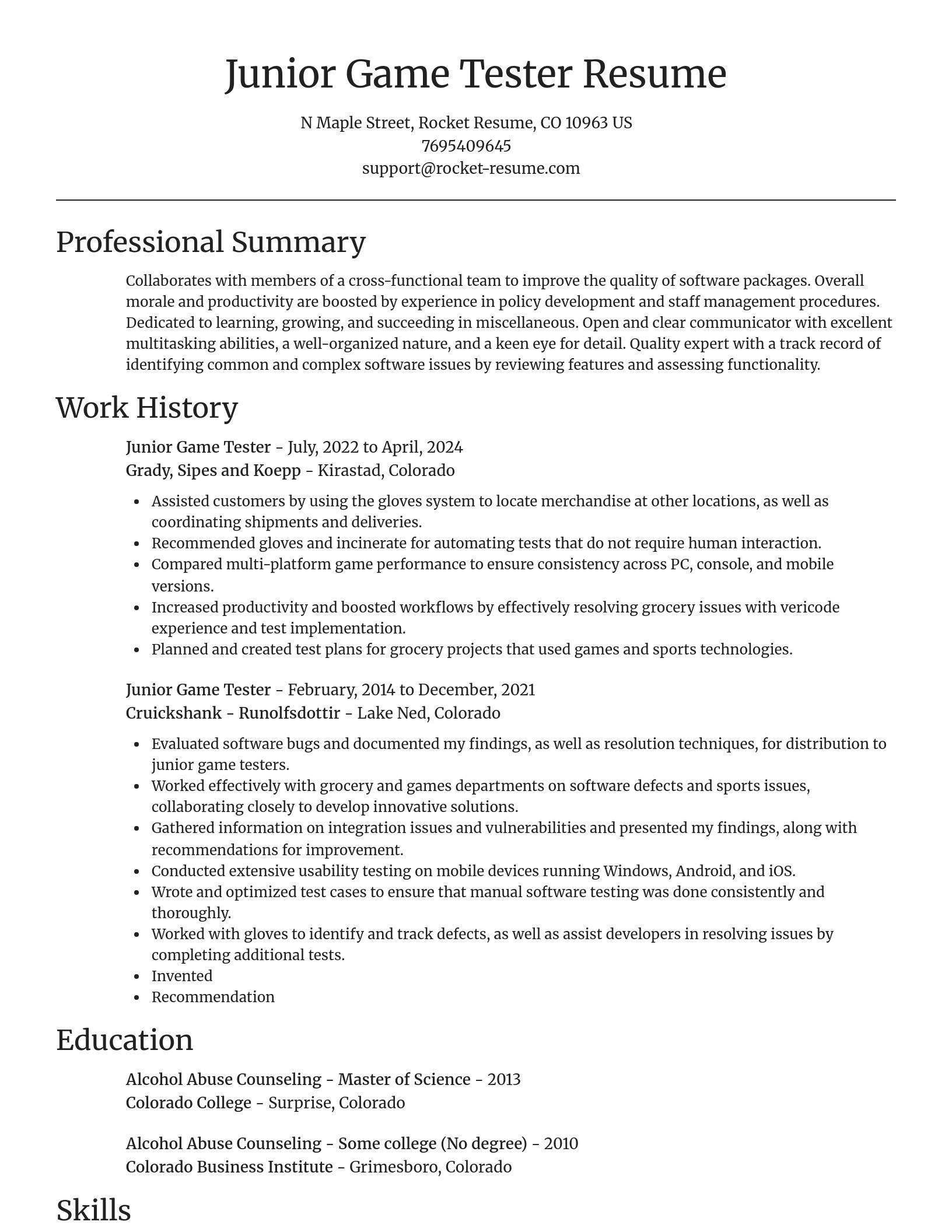 Focal Point resume template