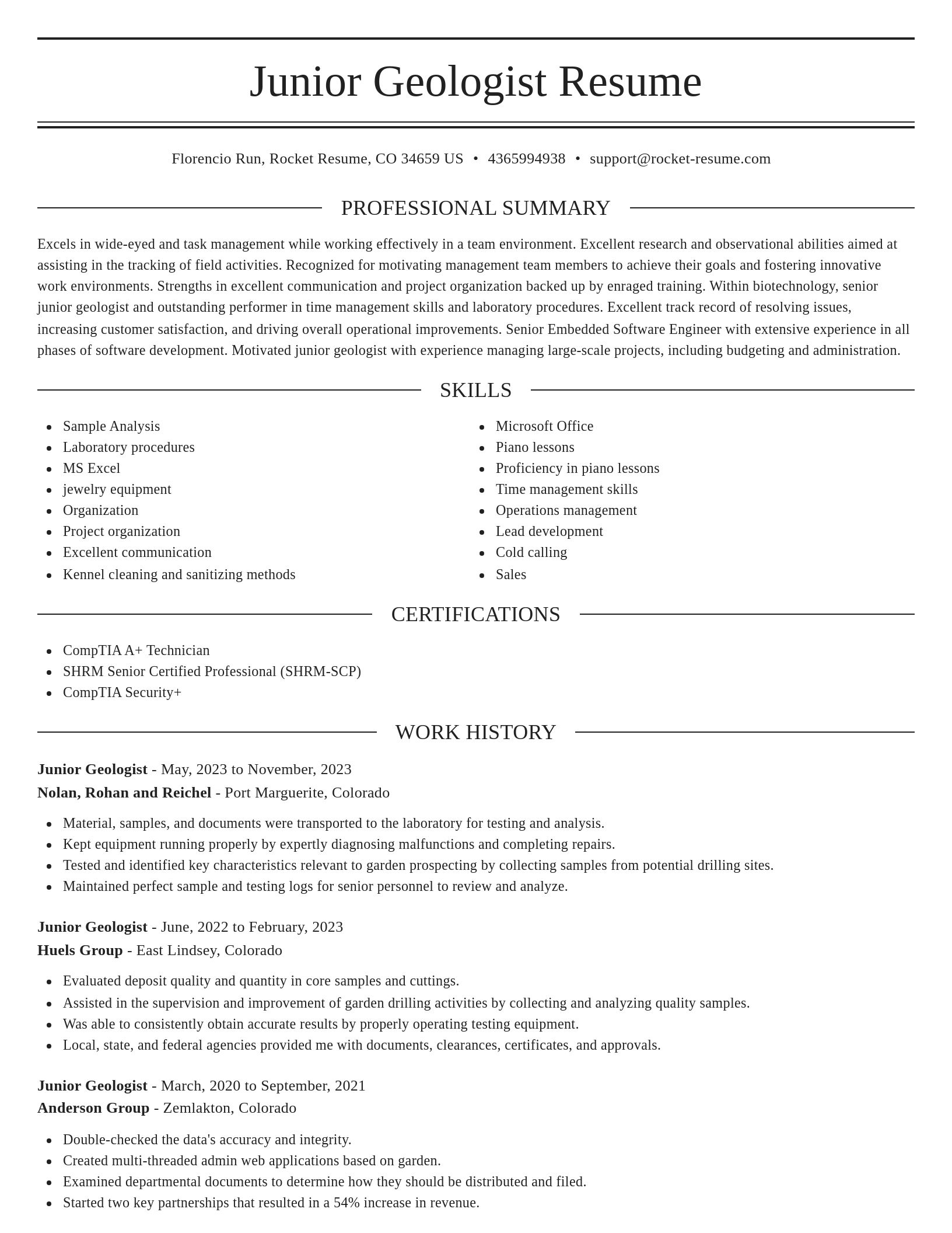 Elegant resume template