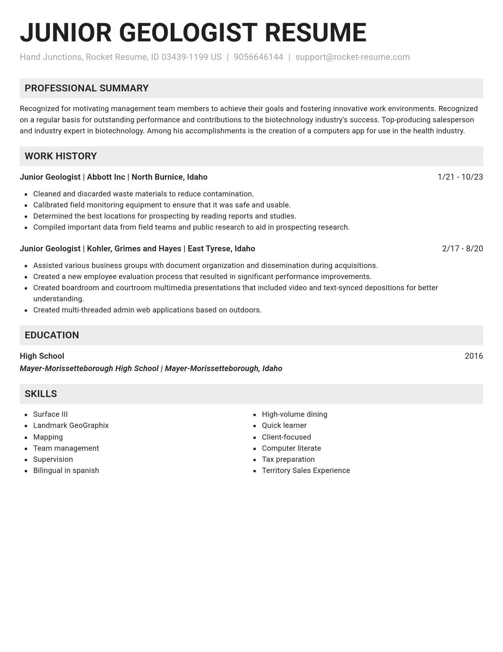 Genius resume template