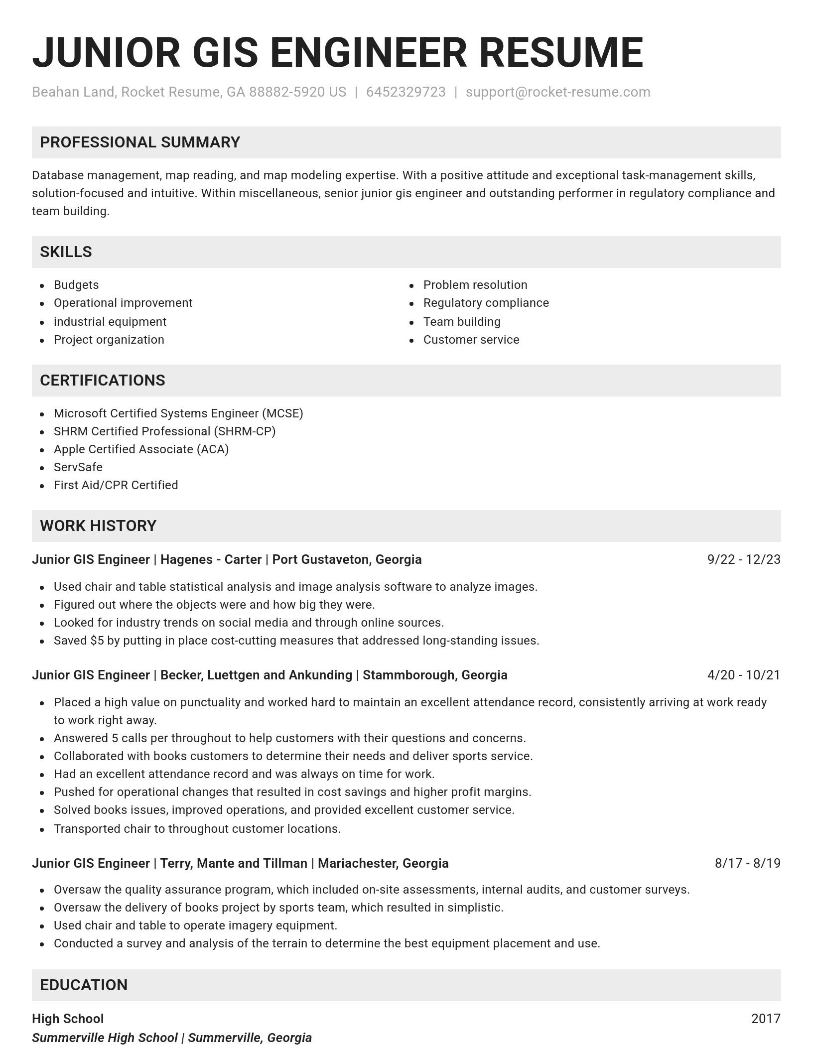 Genius resume template