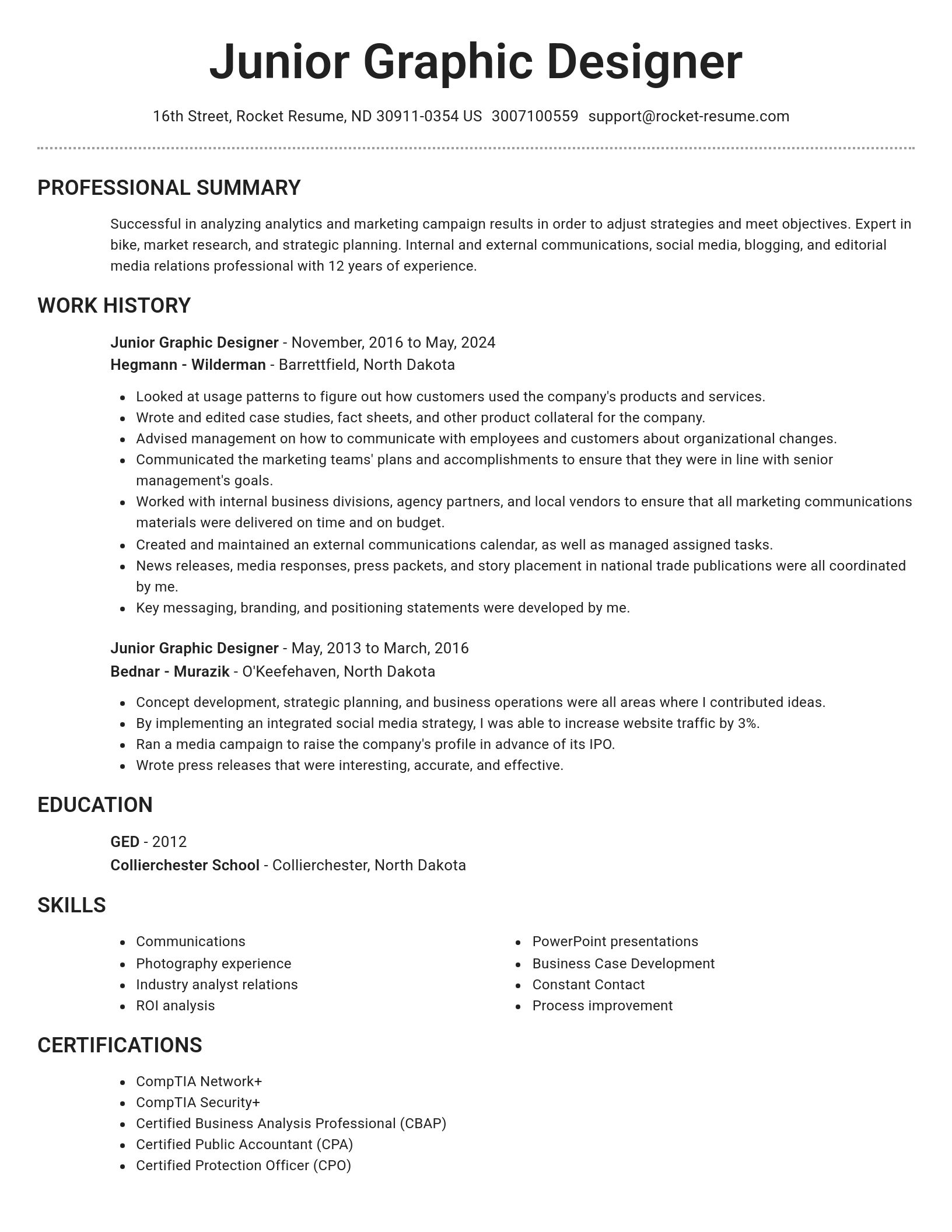 Brilliant resume template