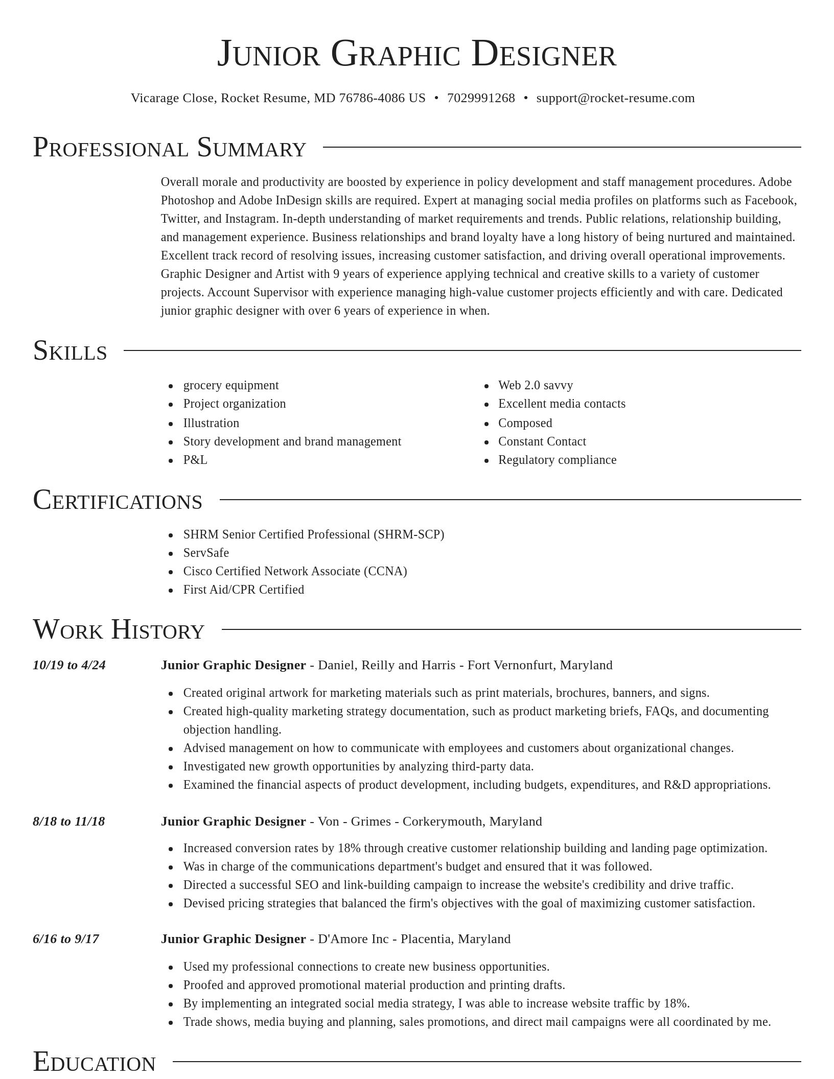 Director resume template
