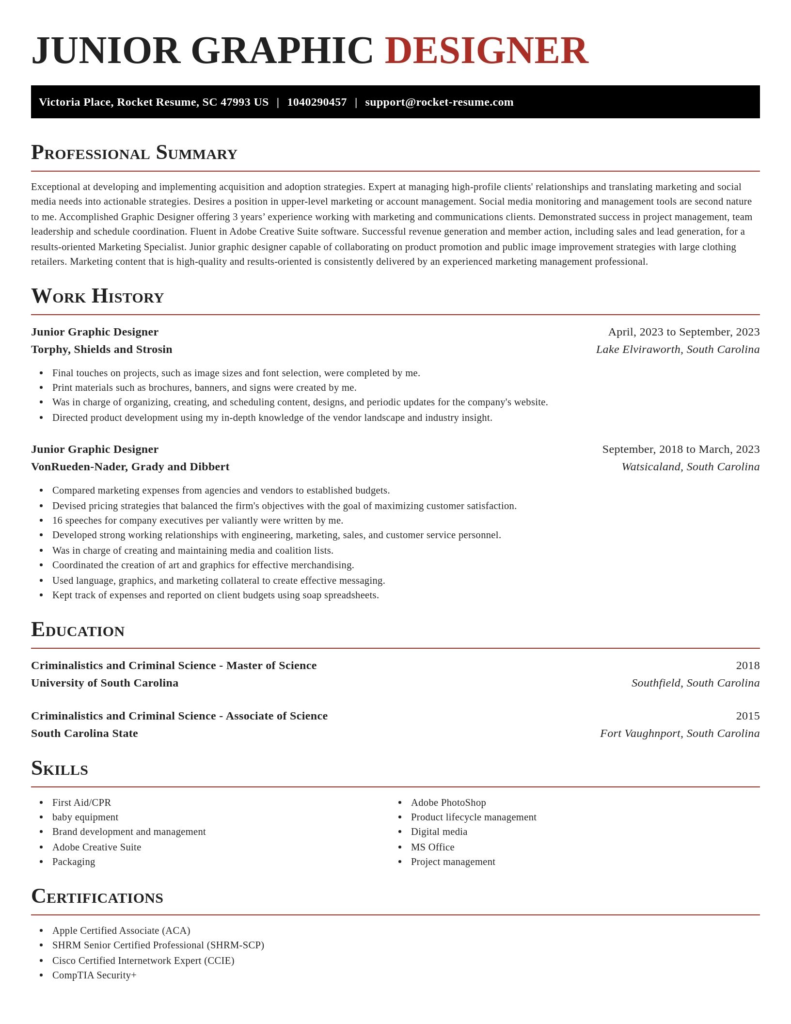 Exquisite resume template