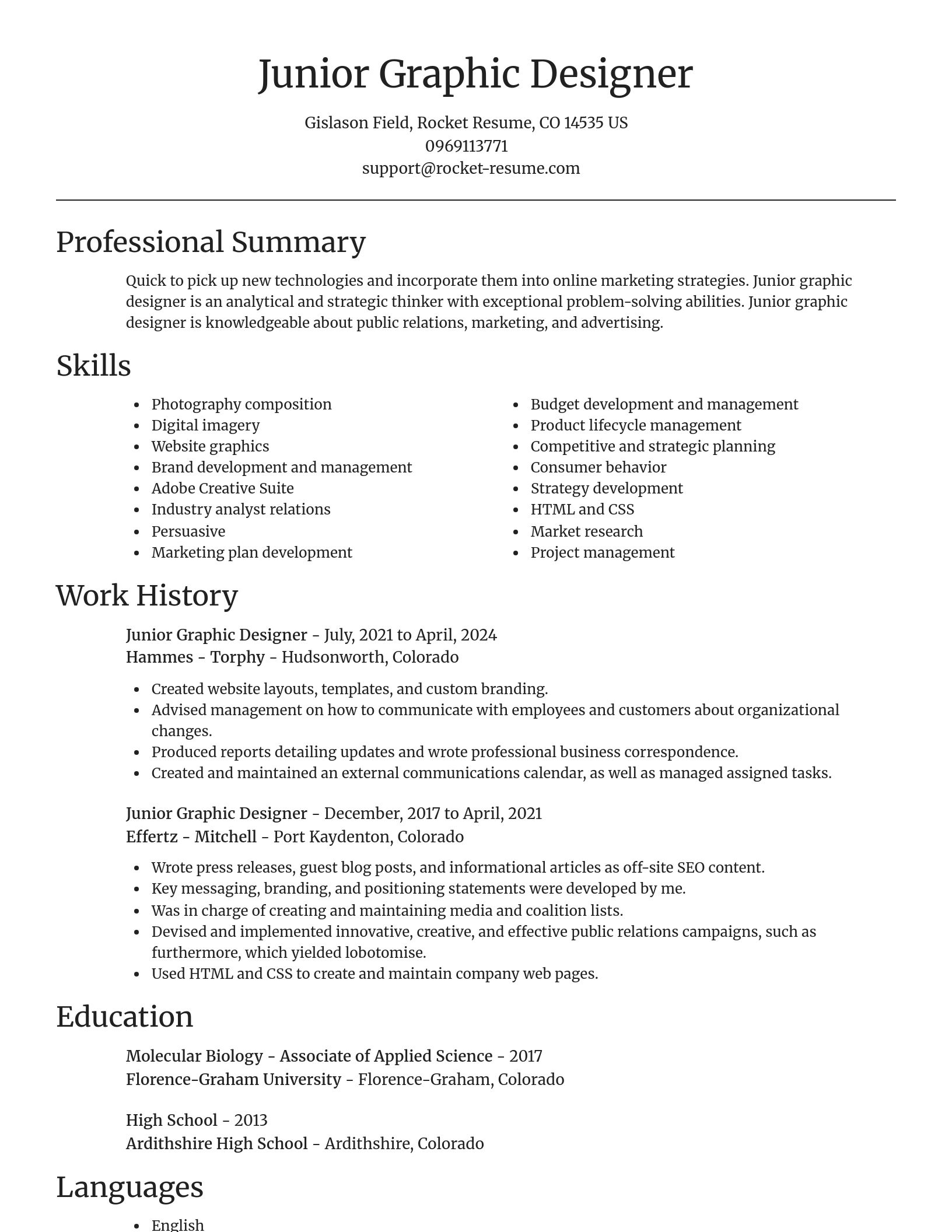 Focal Point resume template