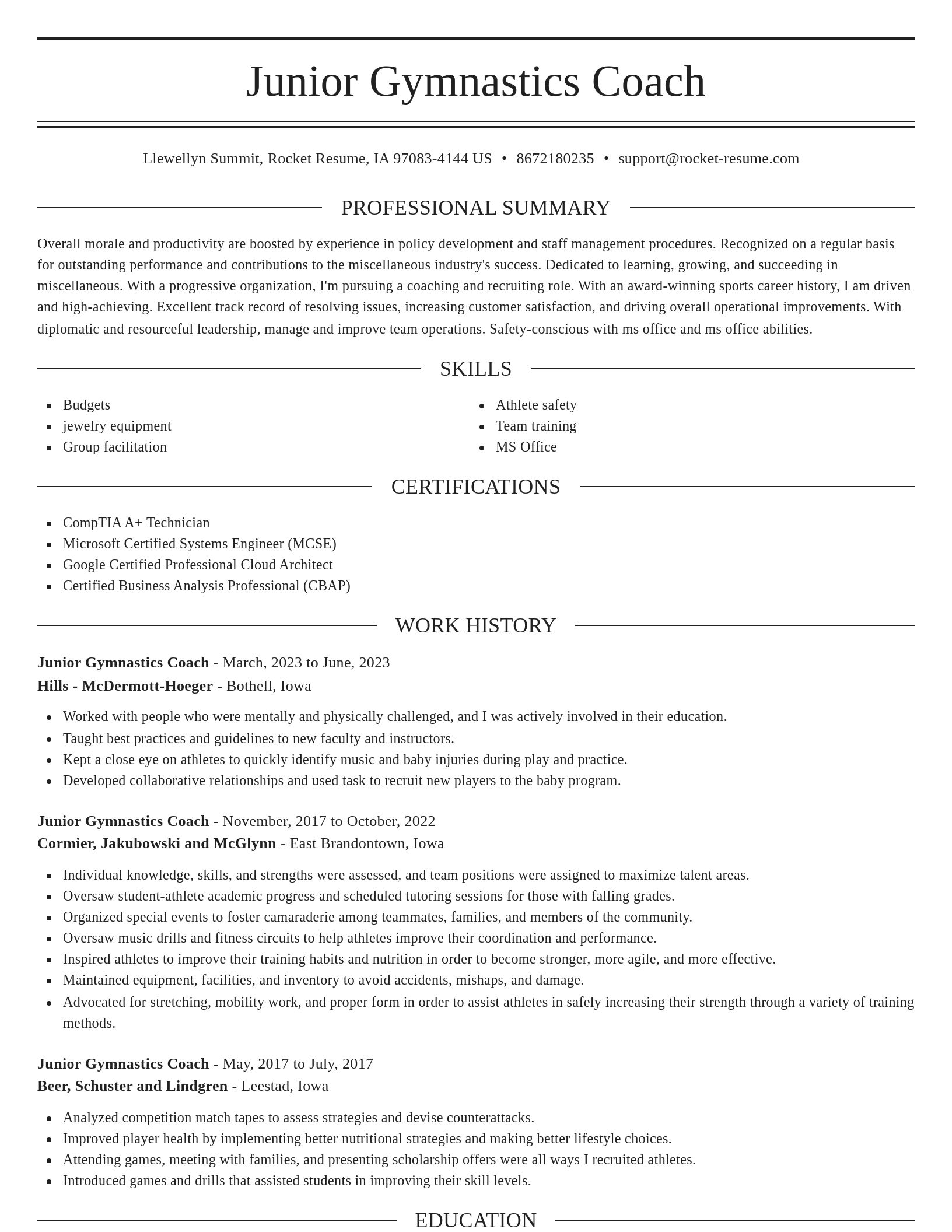 Elegant resume template