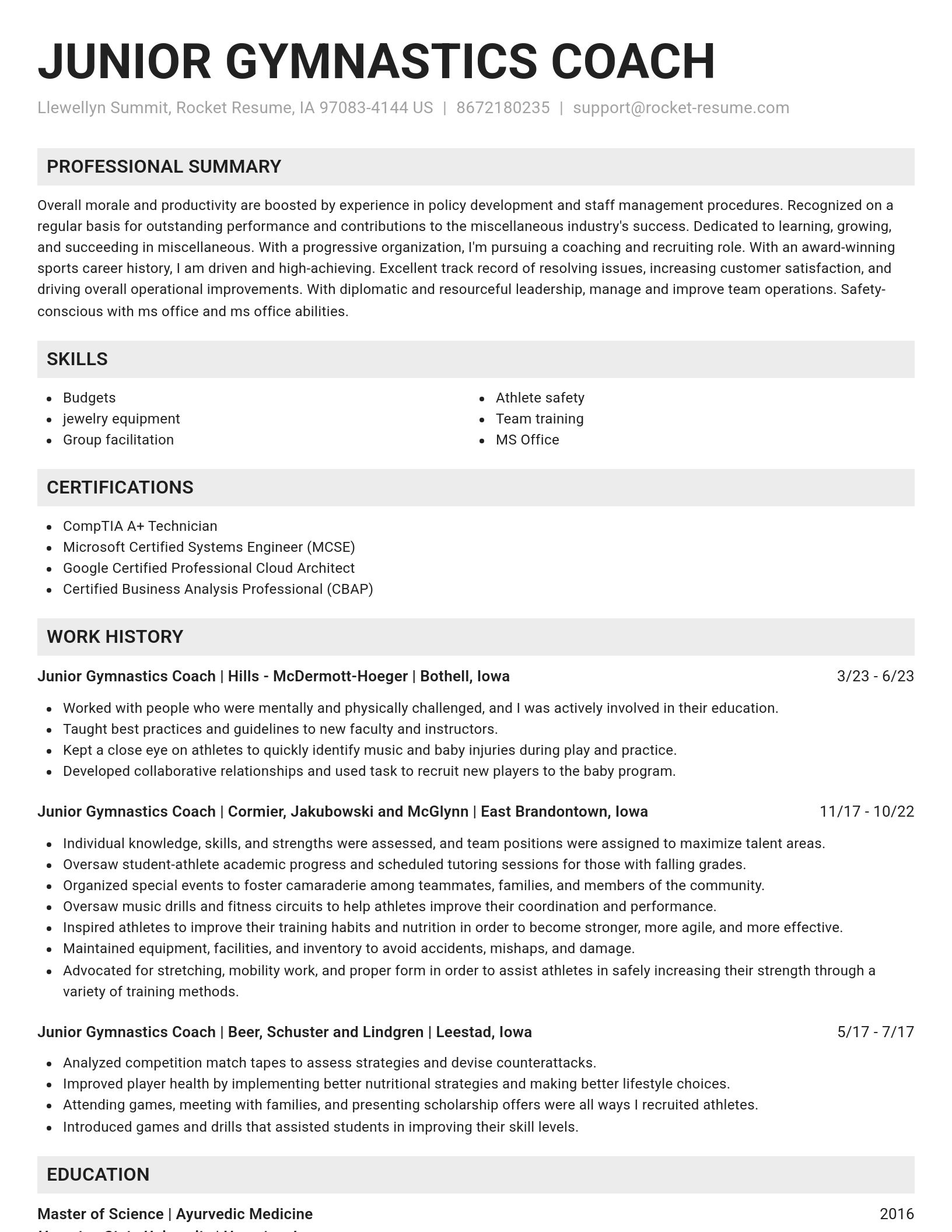 Genius resume template