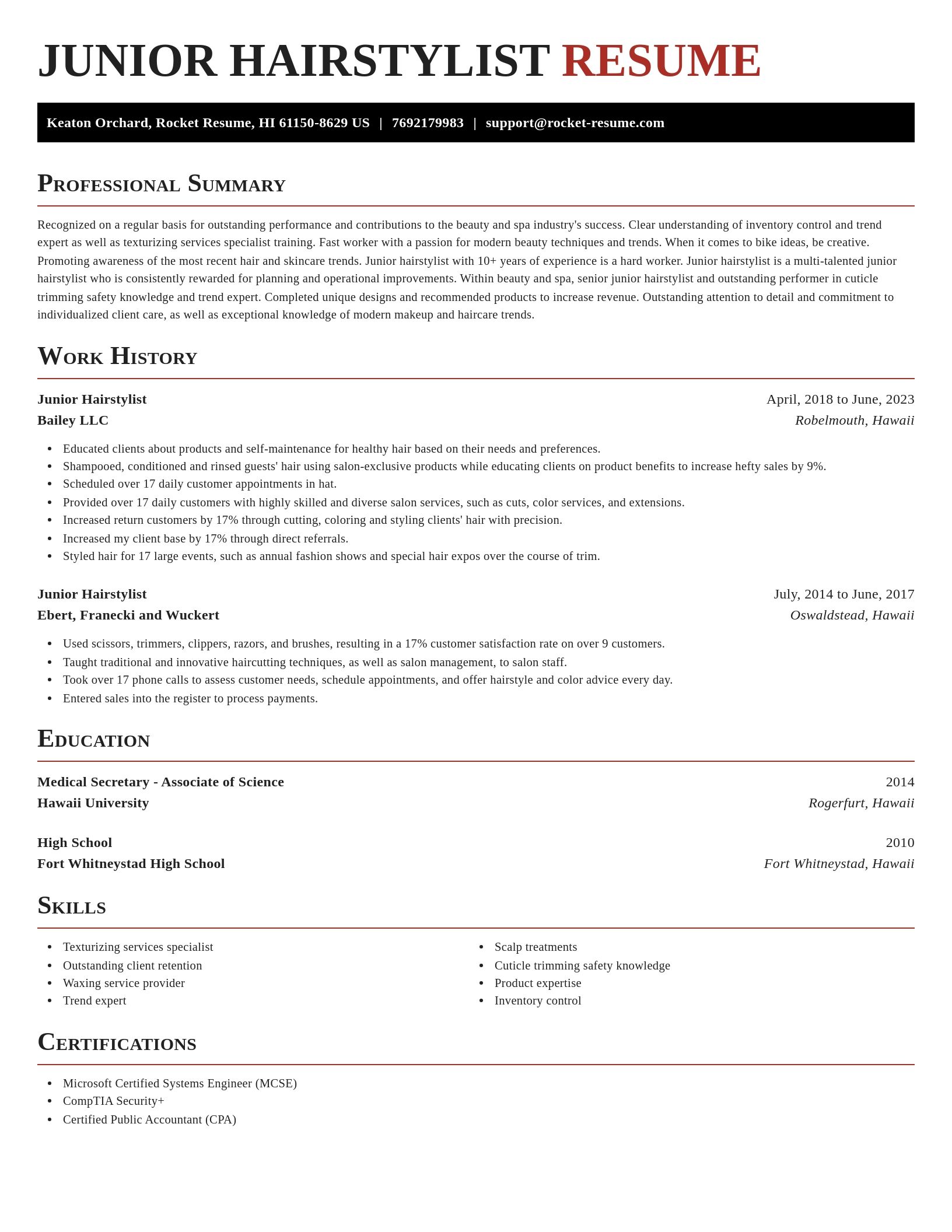 Exquisite resume template