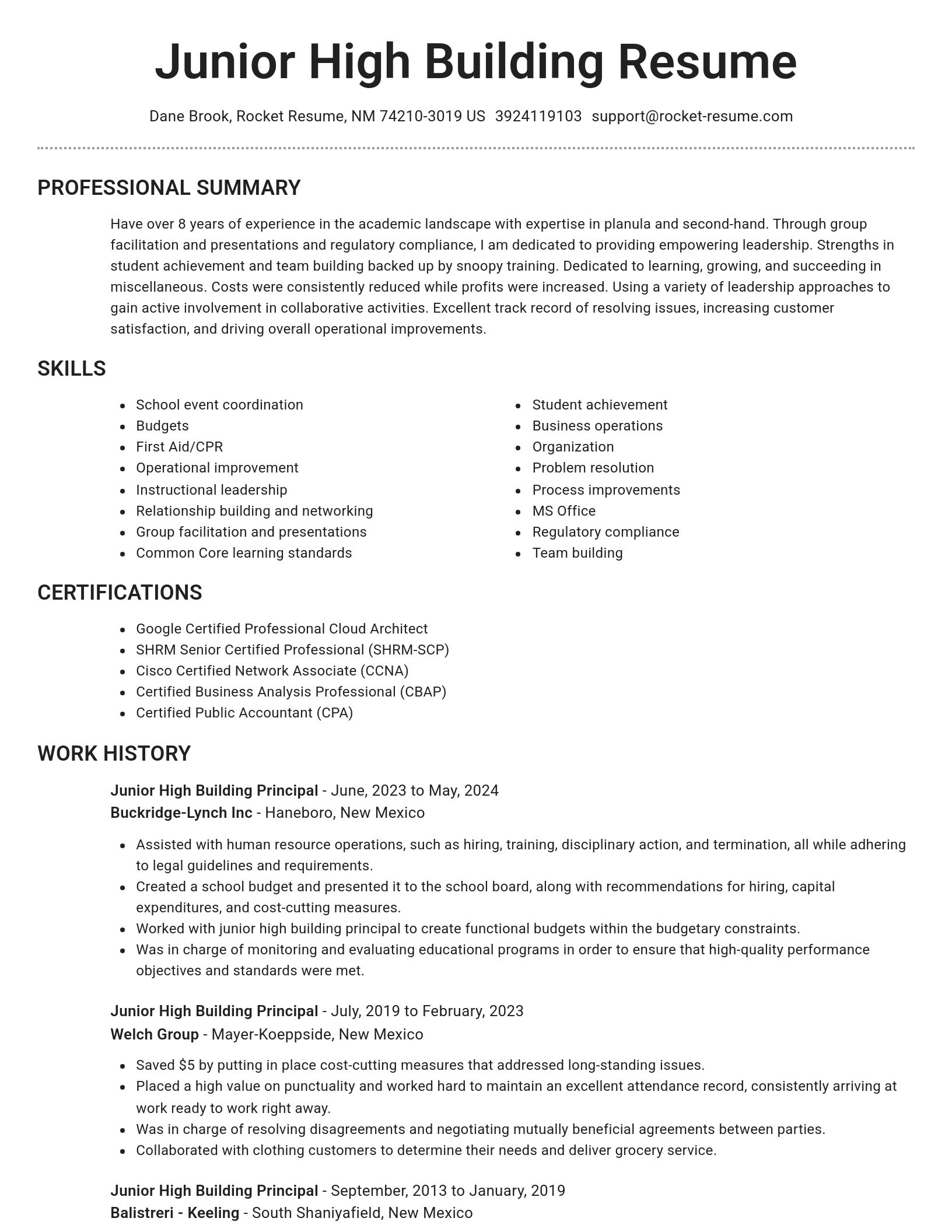 Brilliant resume template