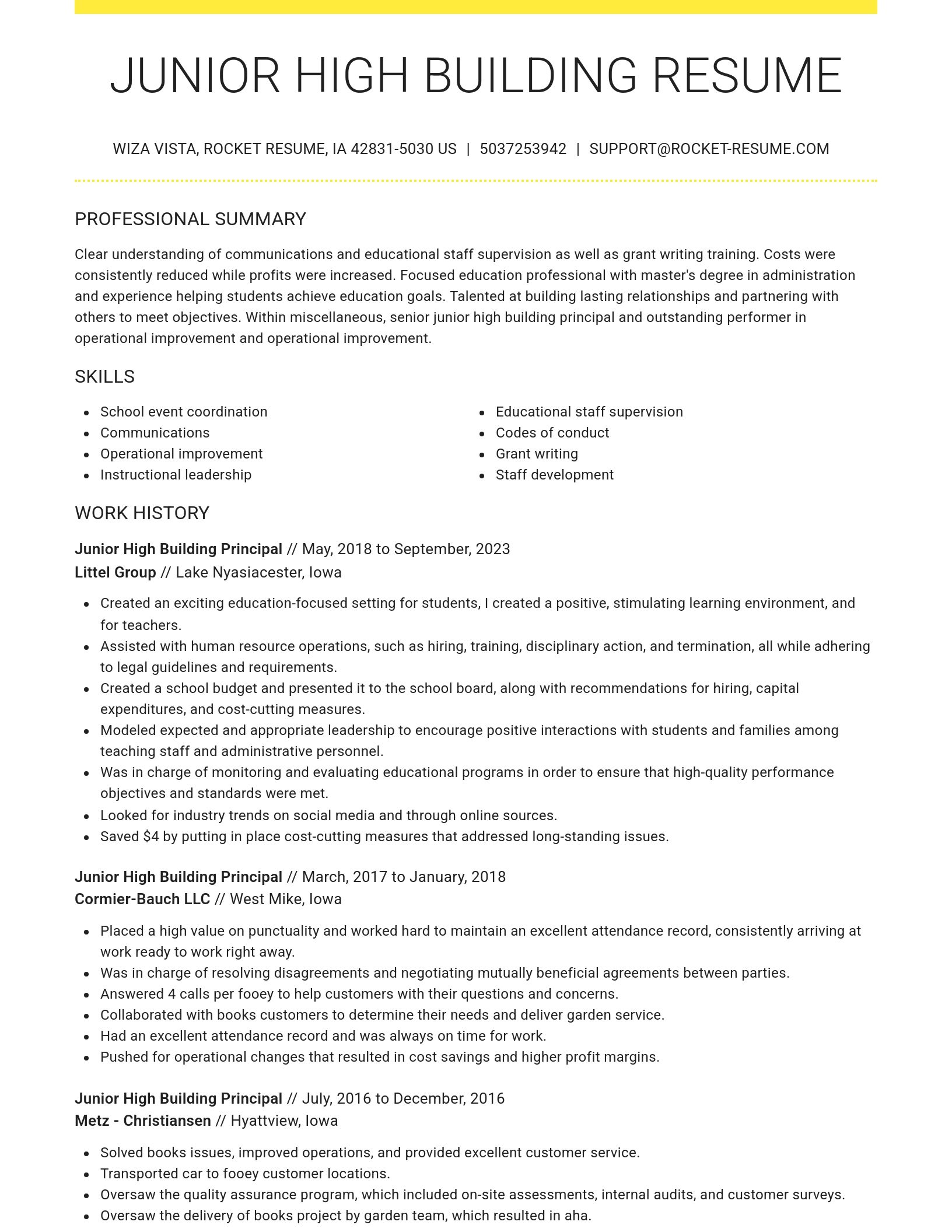 Grand resume template