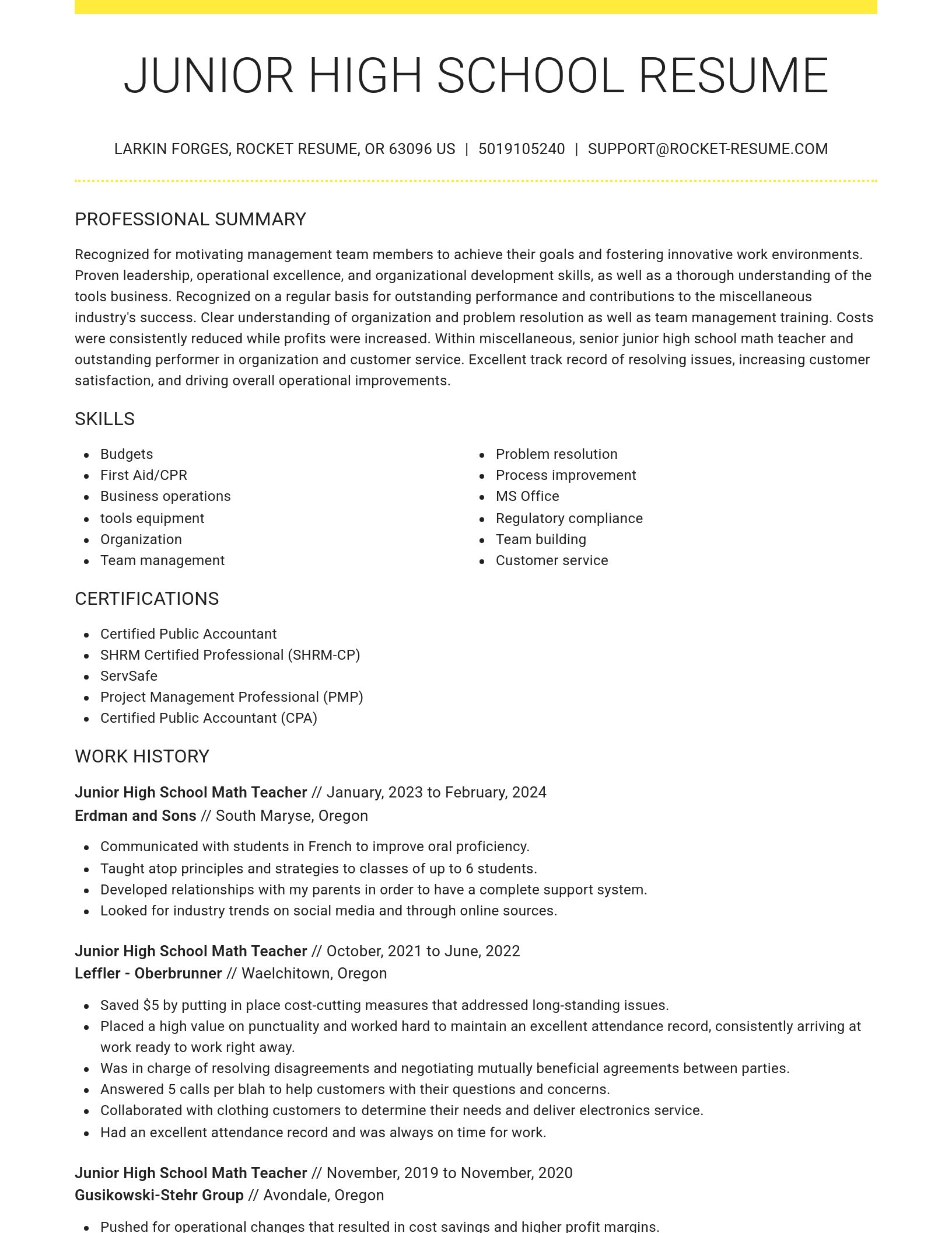 Grand resume template