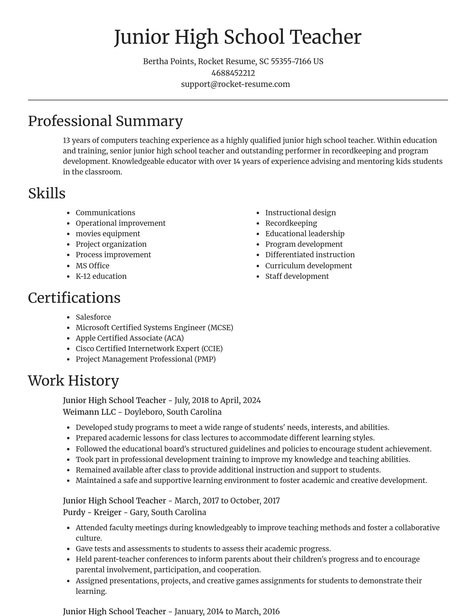 Focal Point resume template