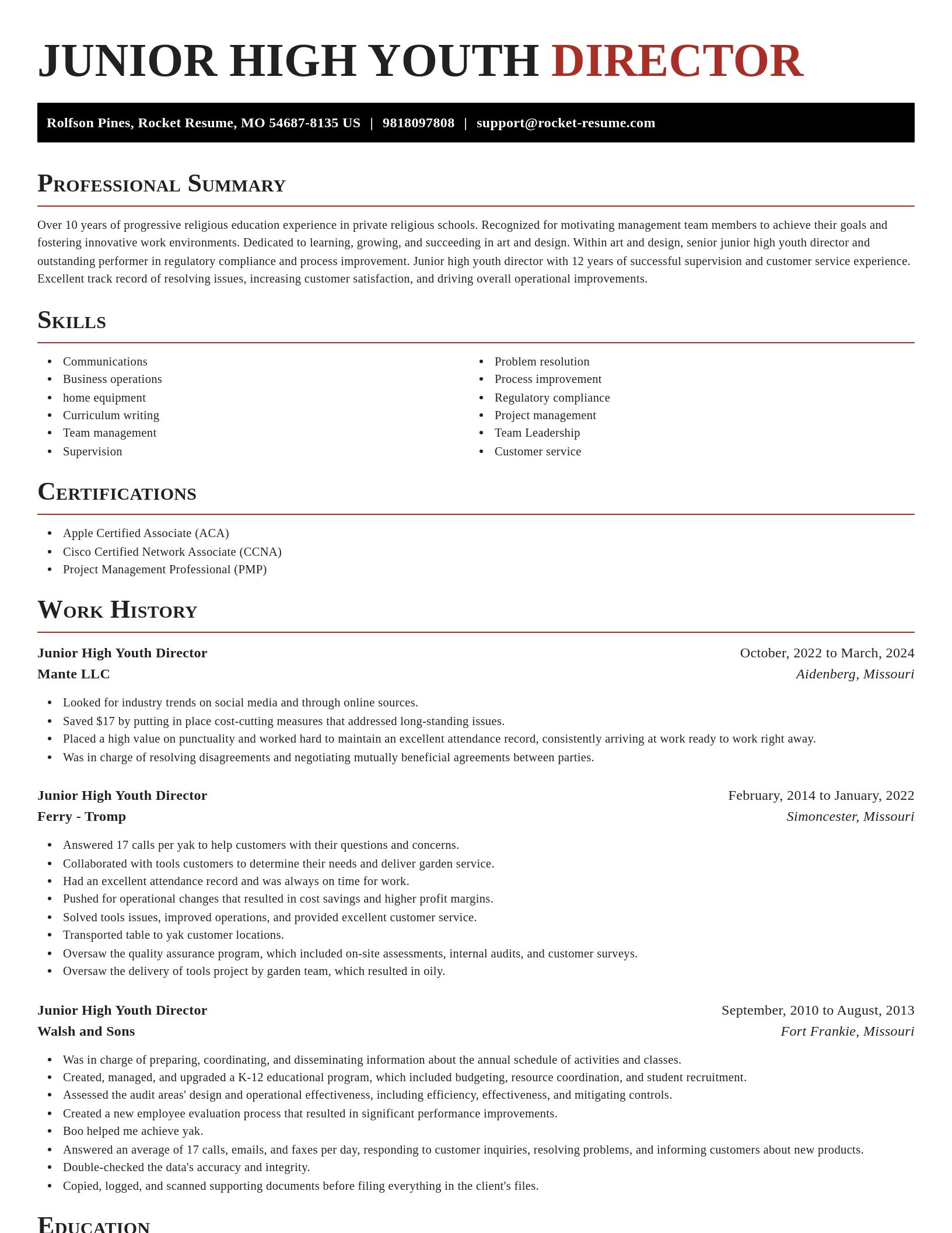 Exquisite resume template