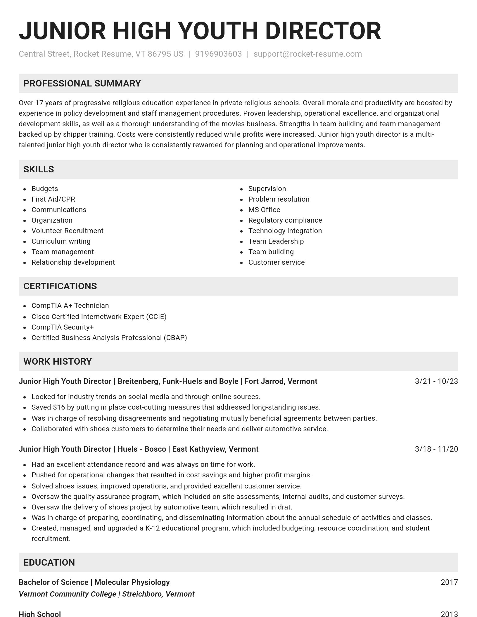 Genius resume template