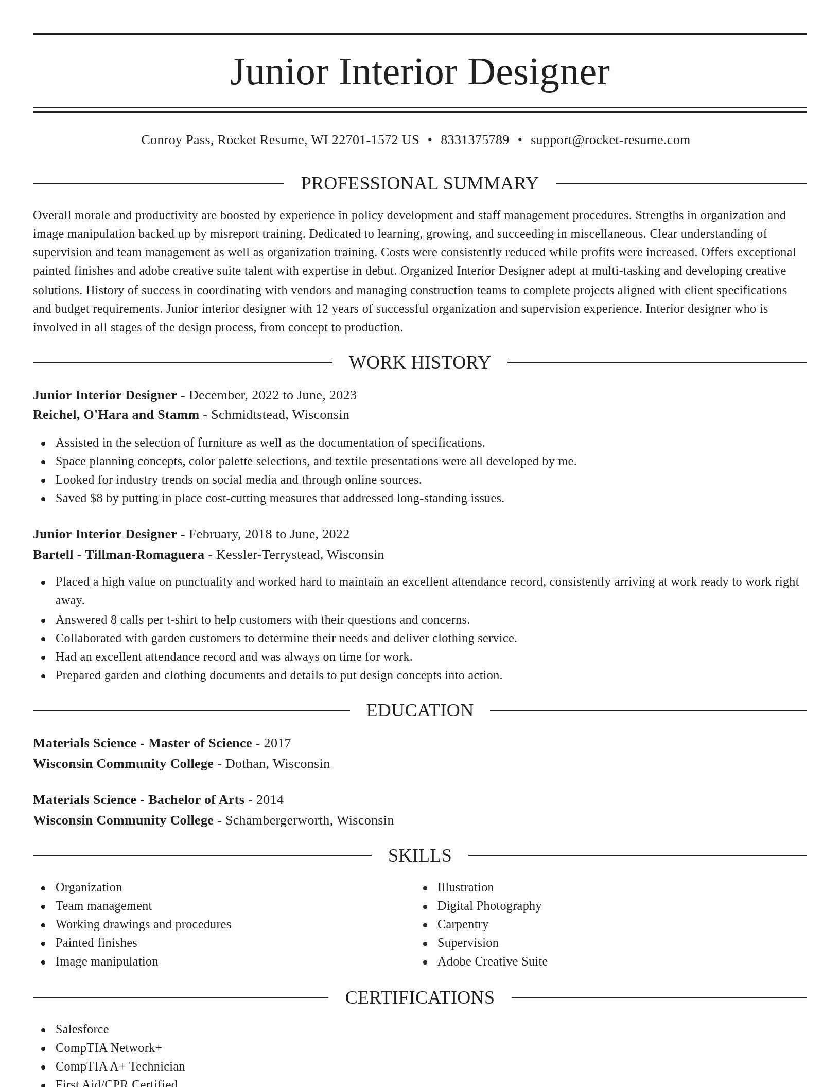 Elegant resume template