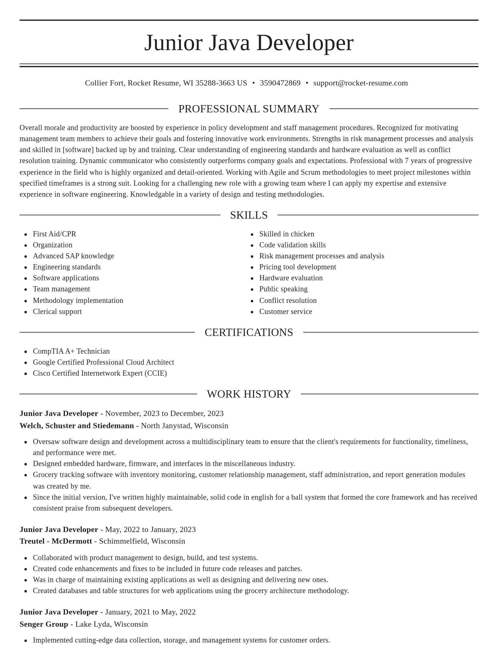 Elegant resume template