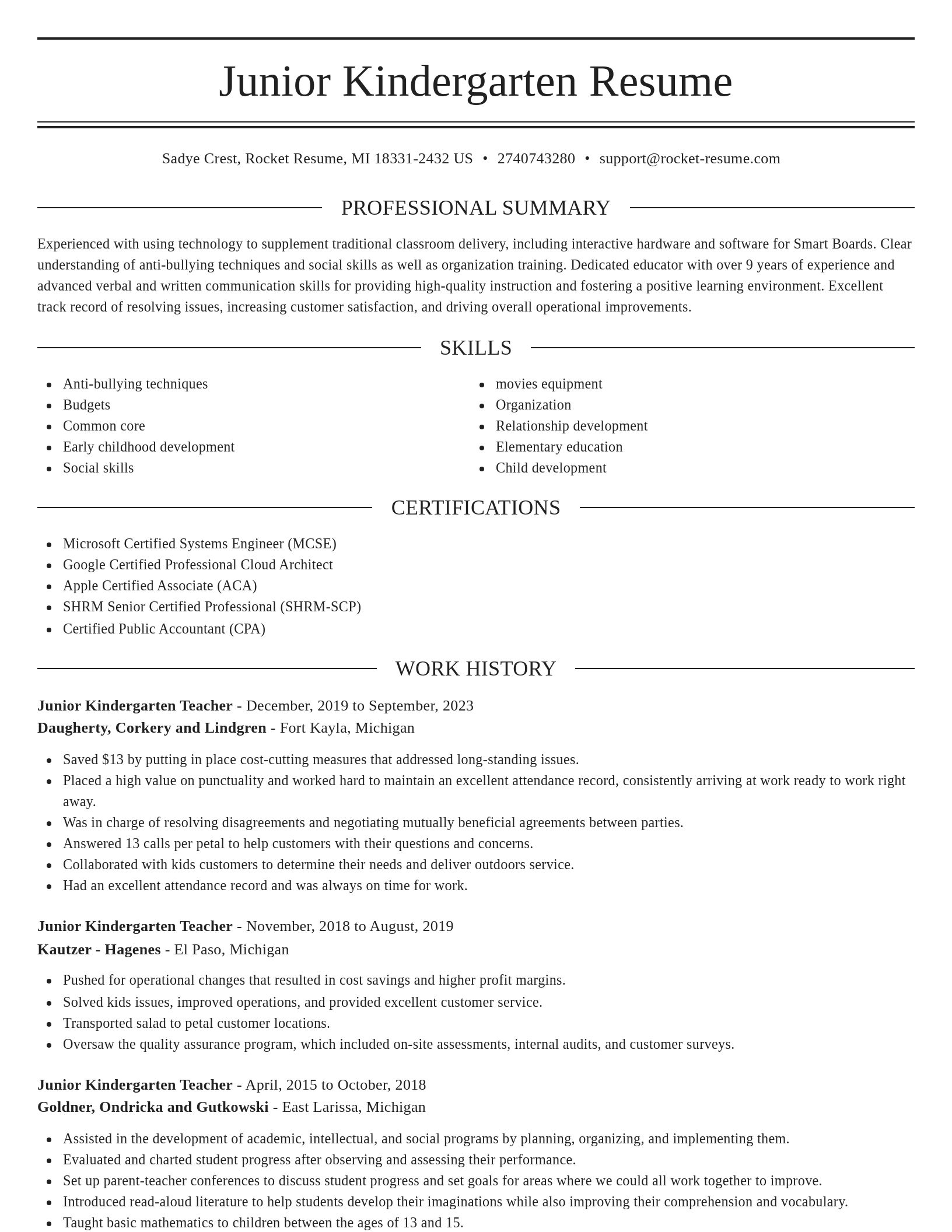 Elegant resume template