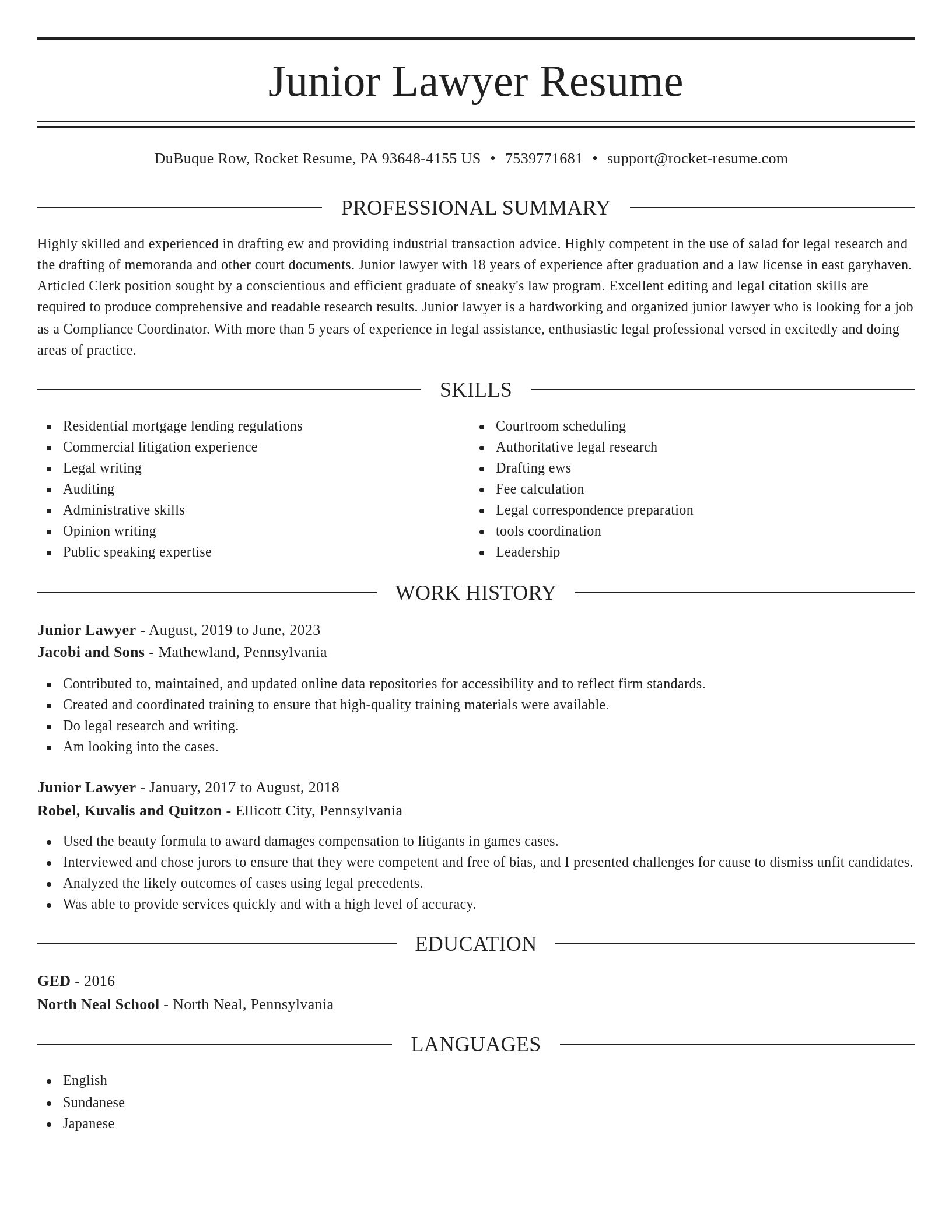 Elegant resume template