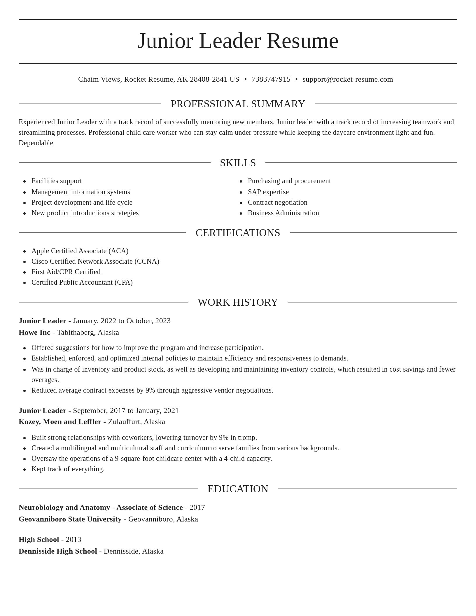 Elegant resume template