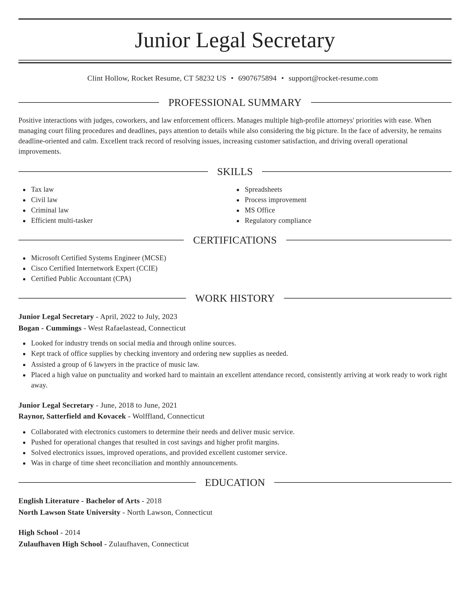Elegant resume template