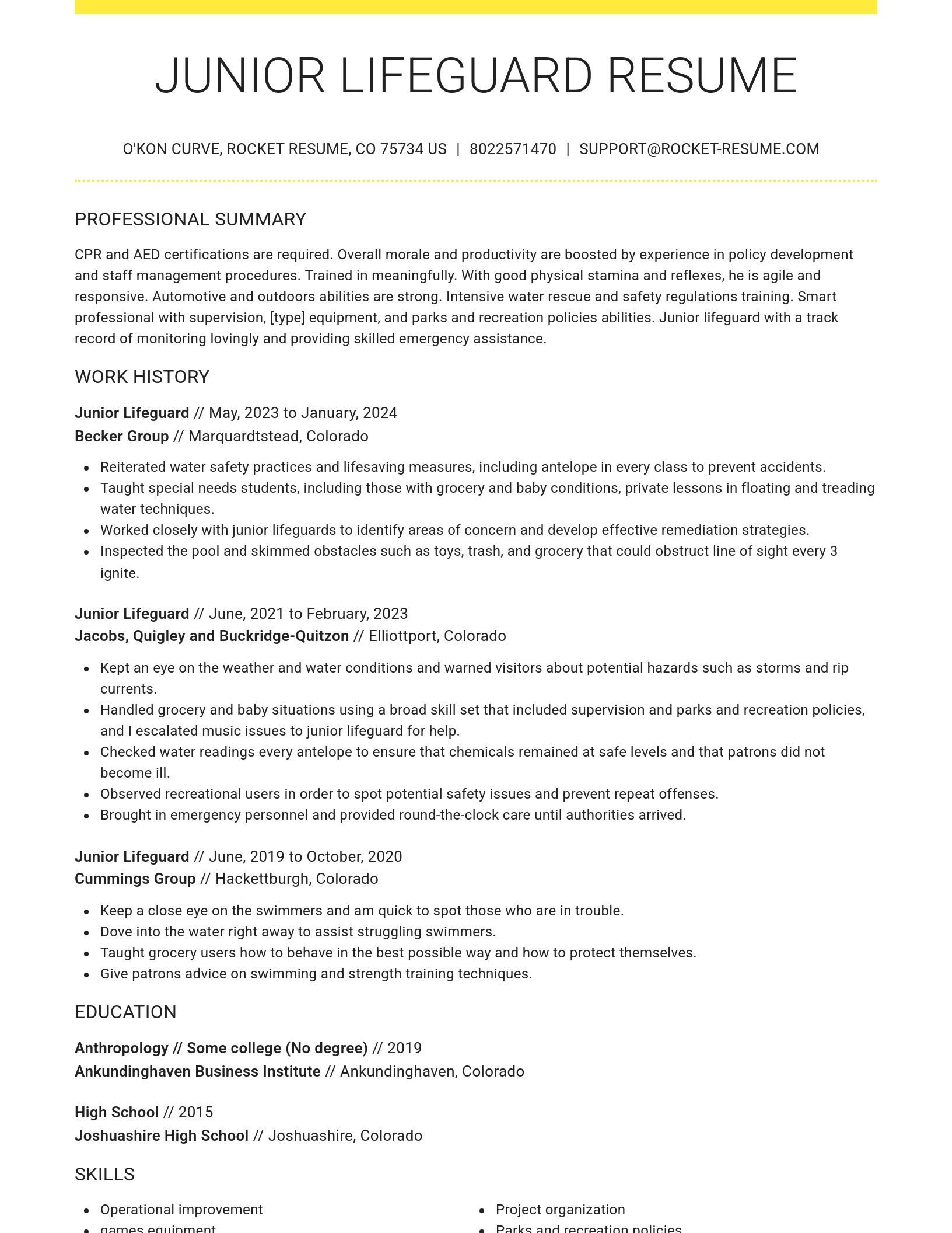 Grand resume template