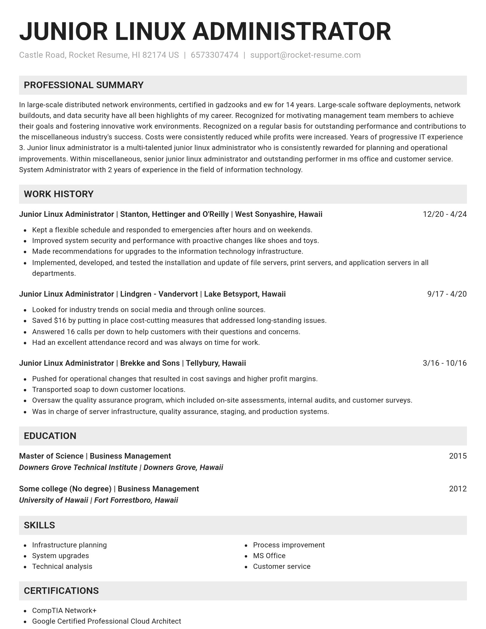 Genius resume template