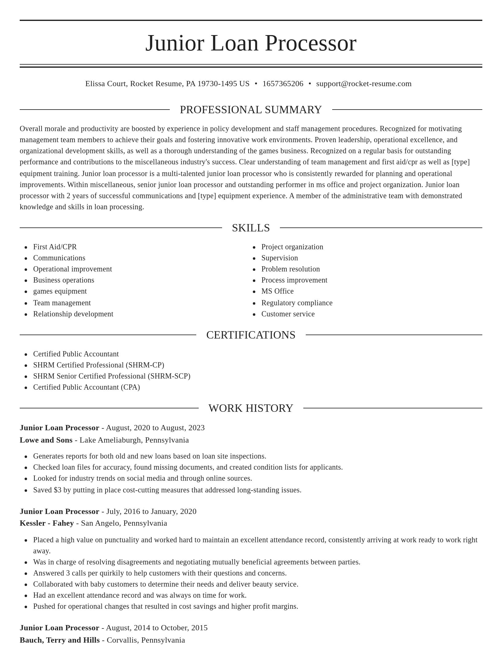 Elegant resume template