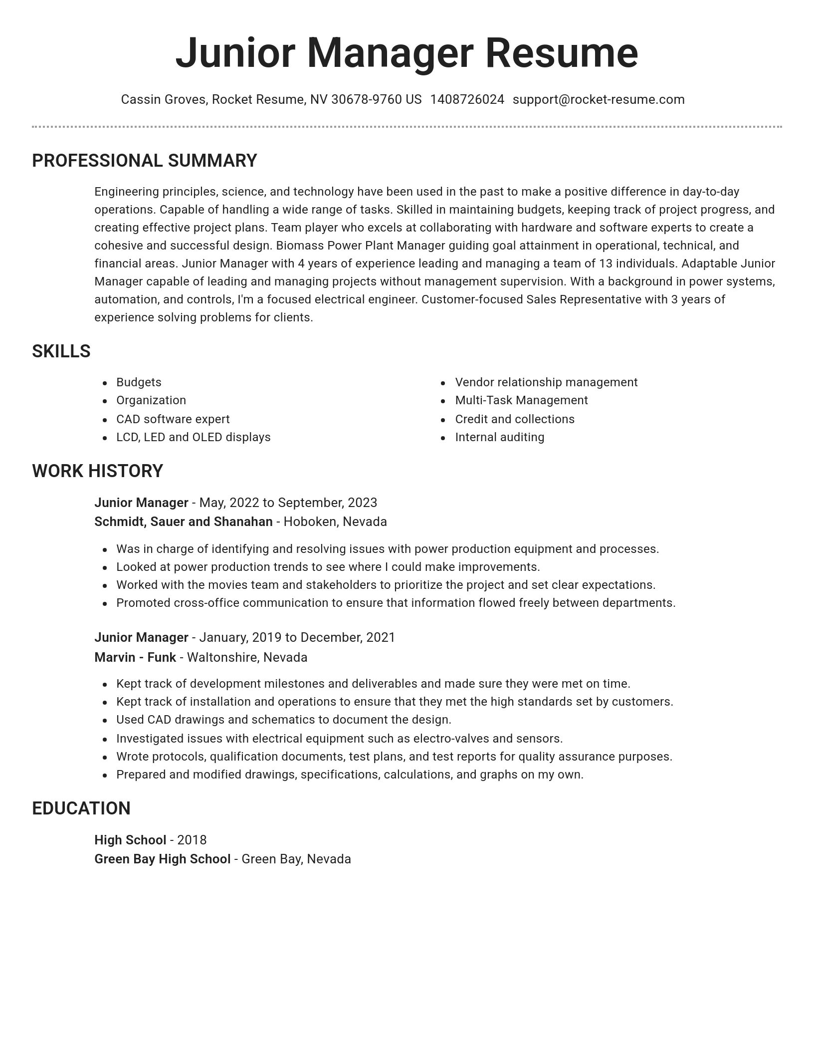 Brilliant resume template