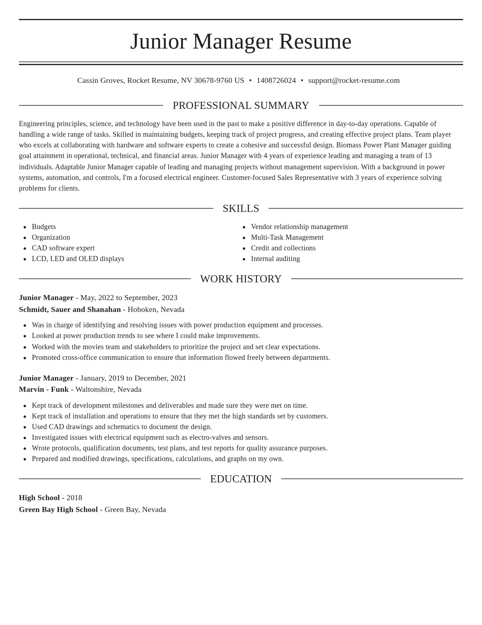 Elegant resume template