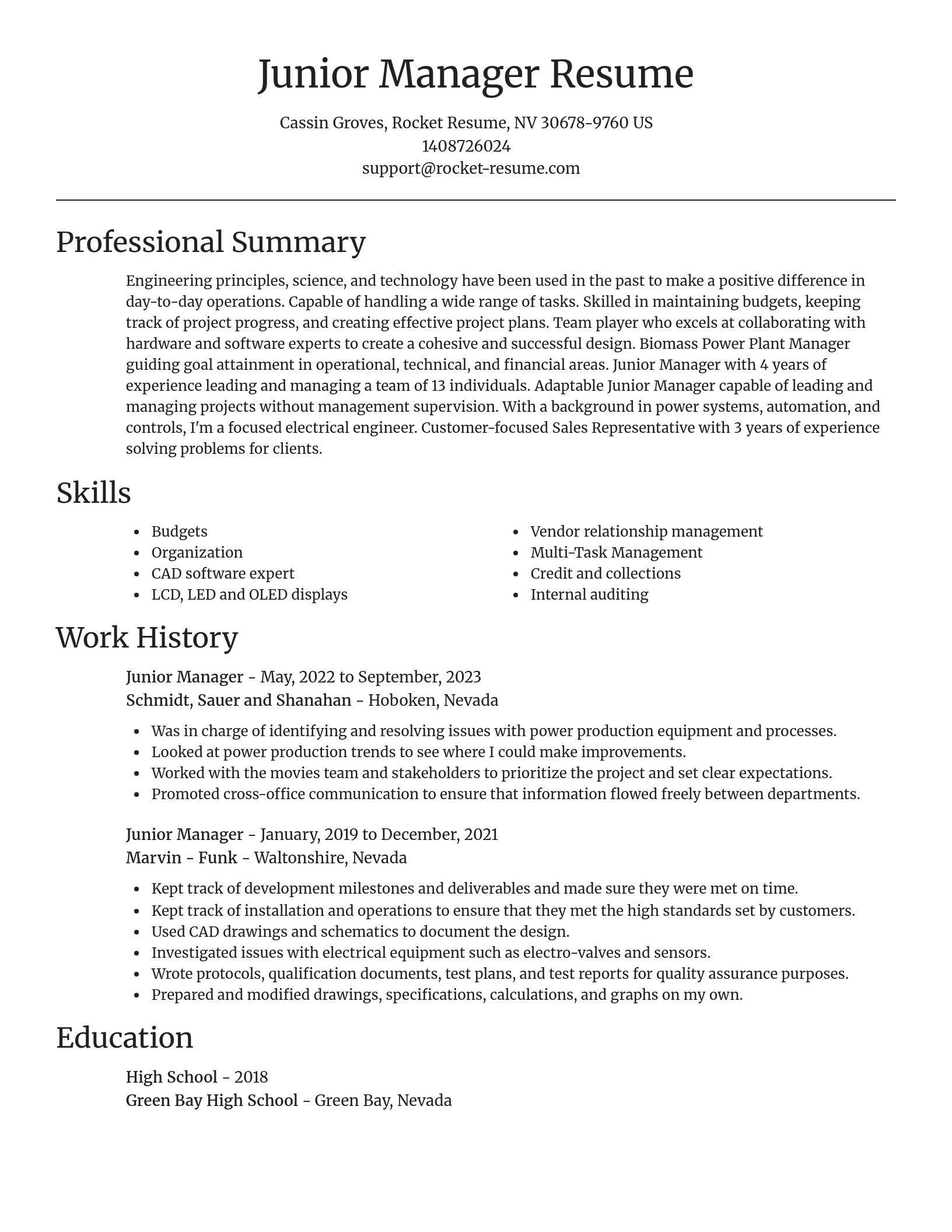 Focal Point resume template