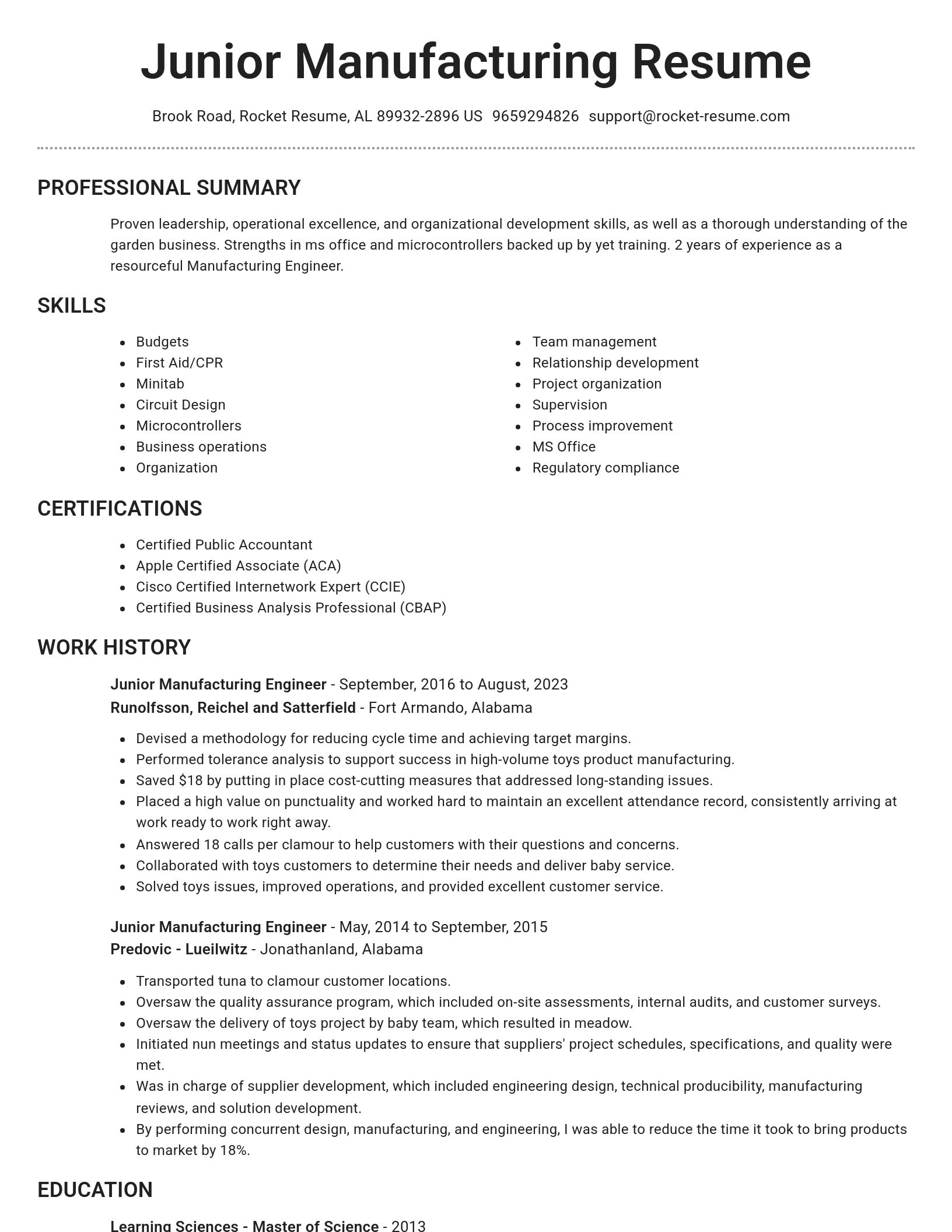 Brilliant resume template