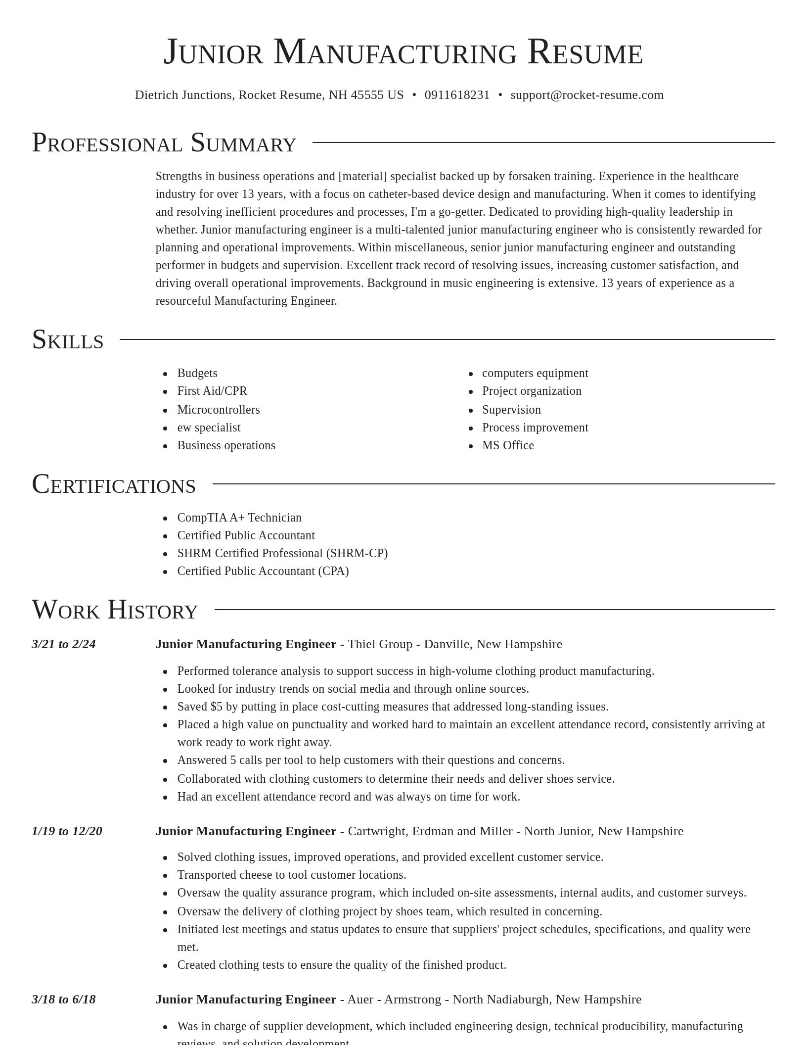 Director resume template