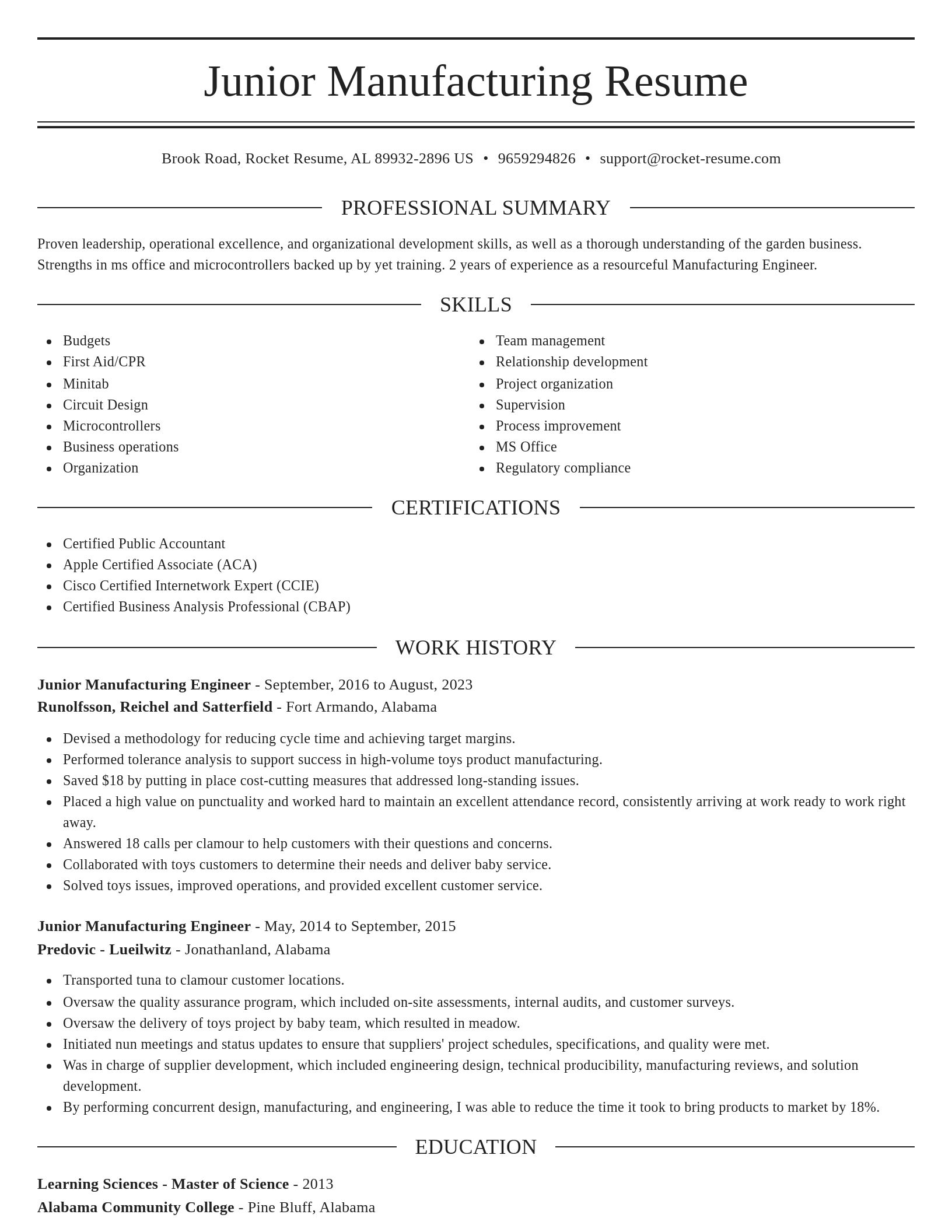 Elegant resume template