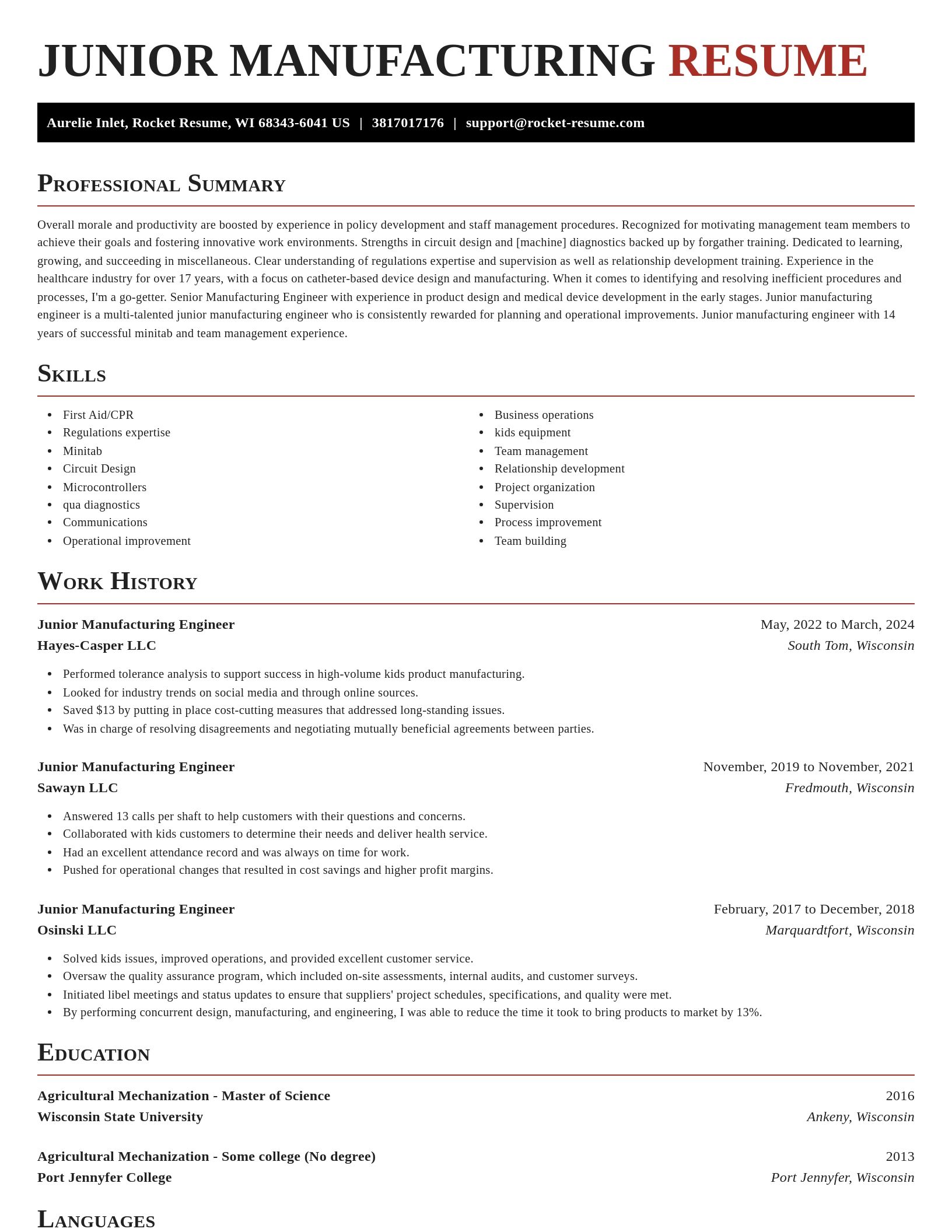 Exquisite resume template