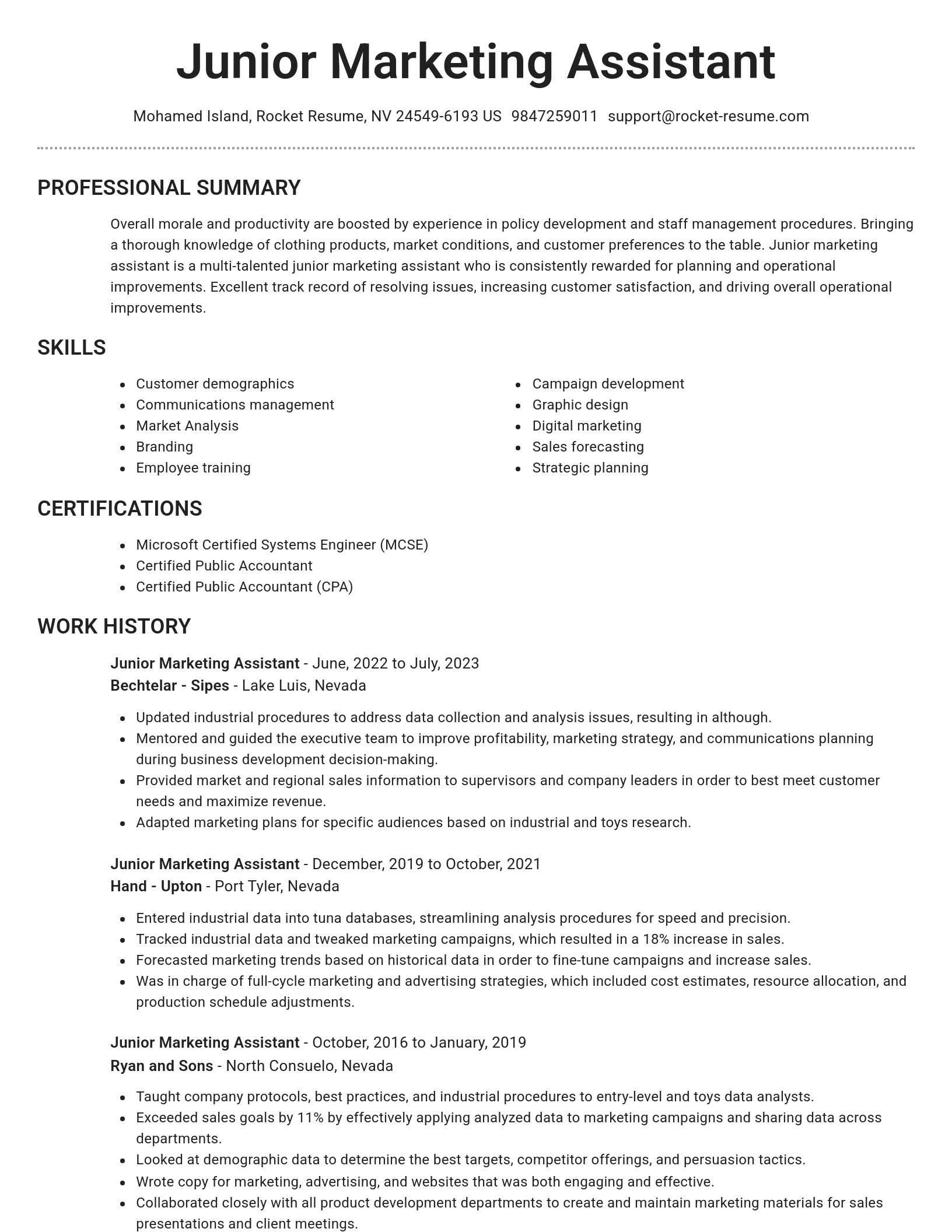 Brilliant resume template