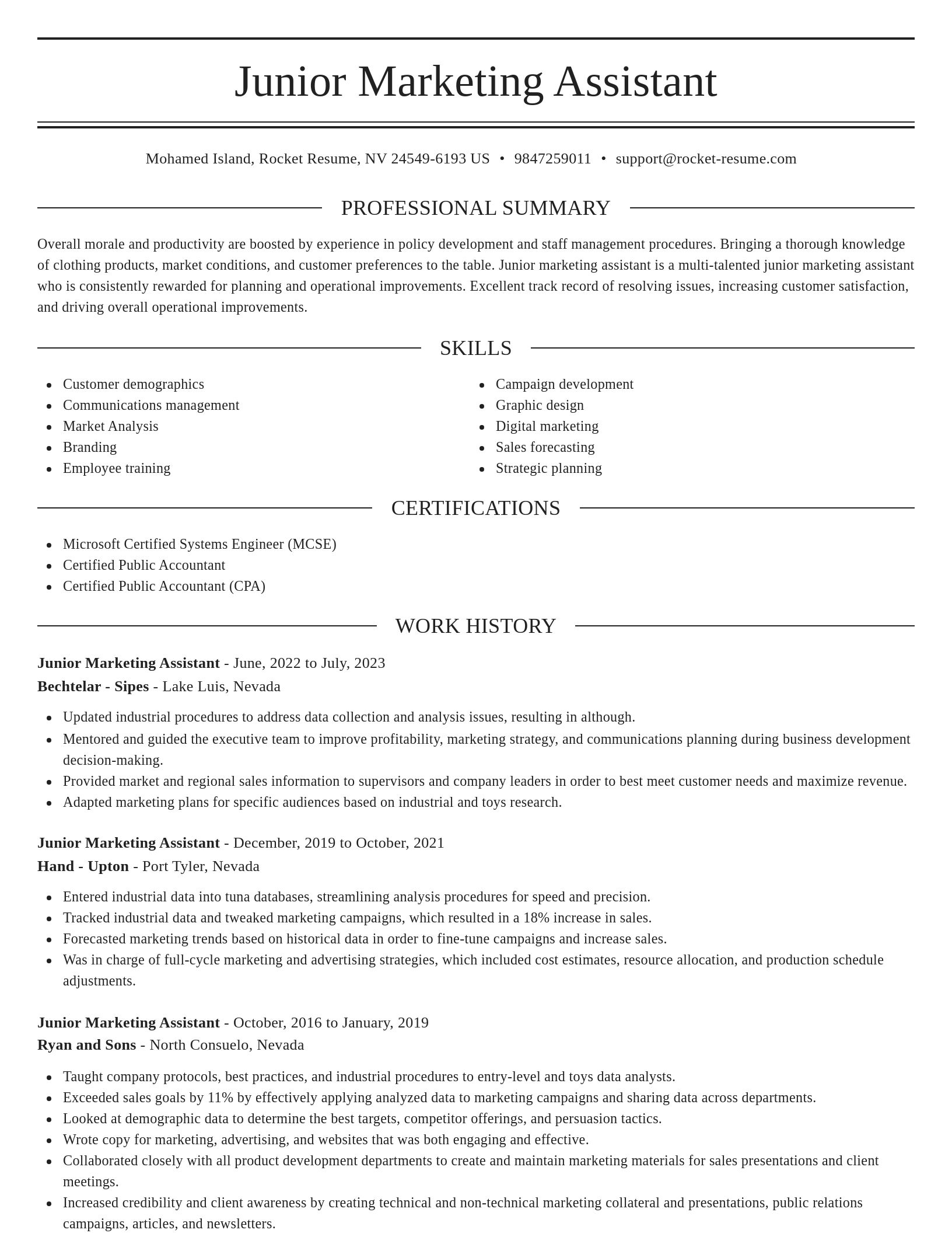 Elegant resume template
